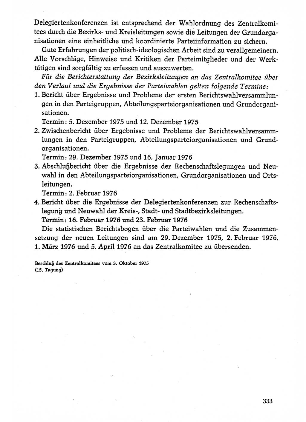 Dokumente der Sozialistischen Einheitspartei Deutschlands (SED) [Deutsche Demokratische Republik (DDR)] 1974-1975, Seite 333 (Dok. SED DDR 1978, Bd. ⅩⅤ, S. 333)