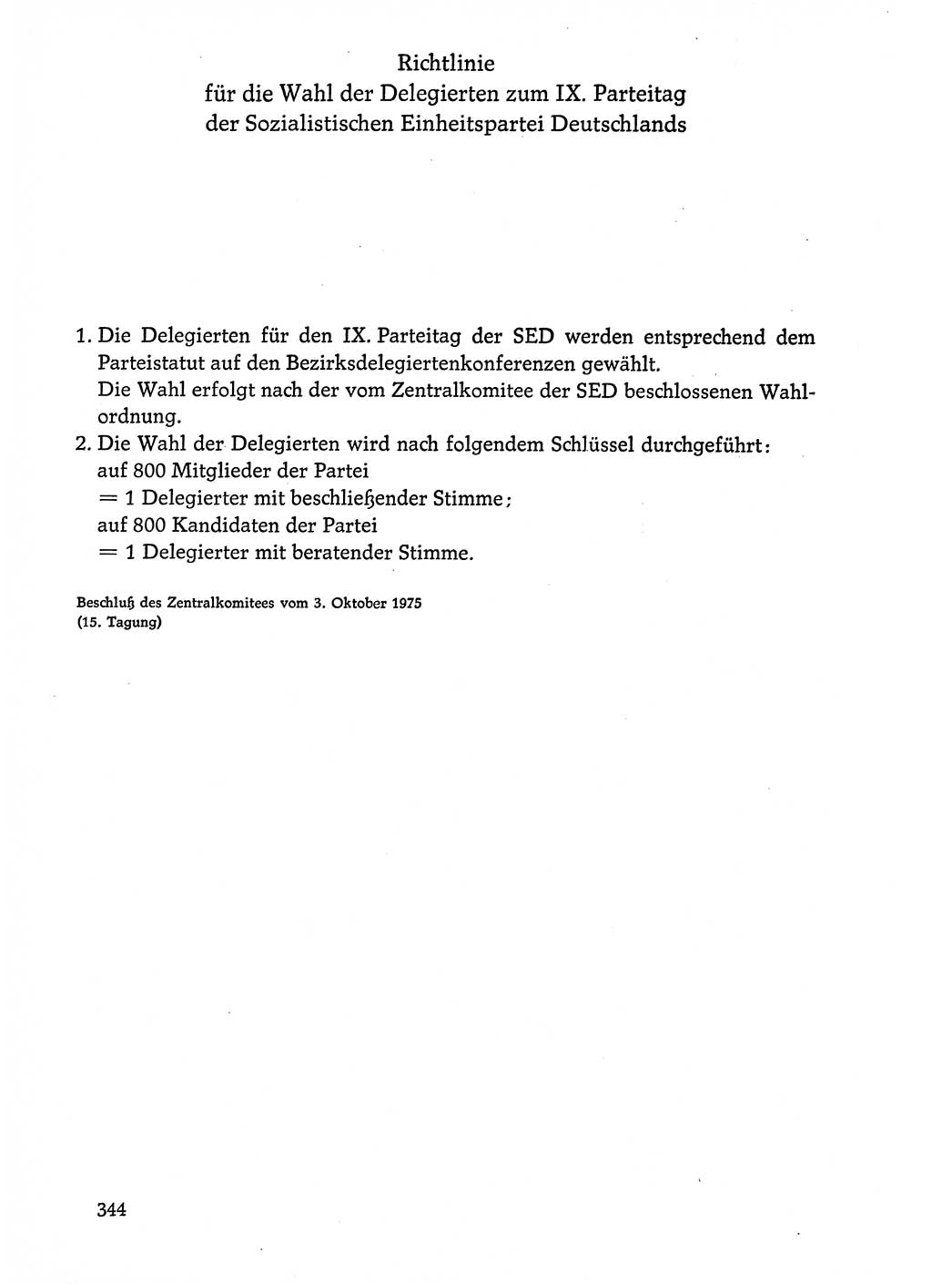 Dokumente der Sozialistischen Einheitspartei Deutschlands (SED) [Deutsche Demokratische Republik (DDR)] 1974-1975, Seite 344 (Dok. SED DDR 1978, Bd. ⅩⅤ, S. 344)