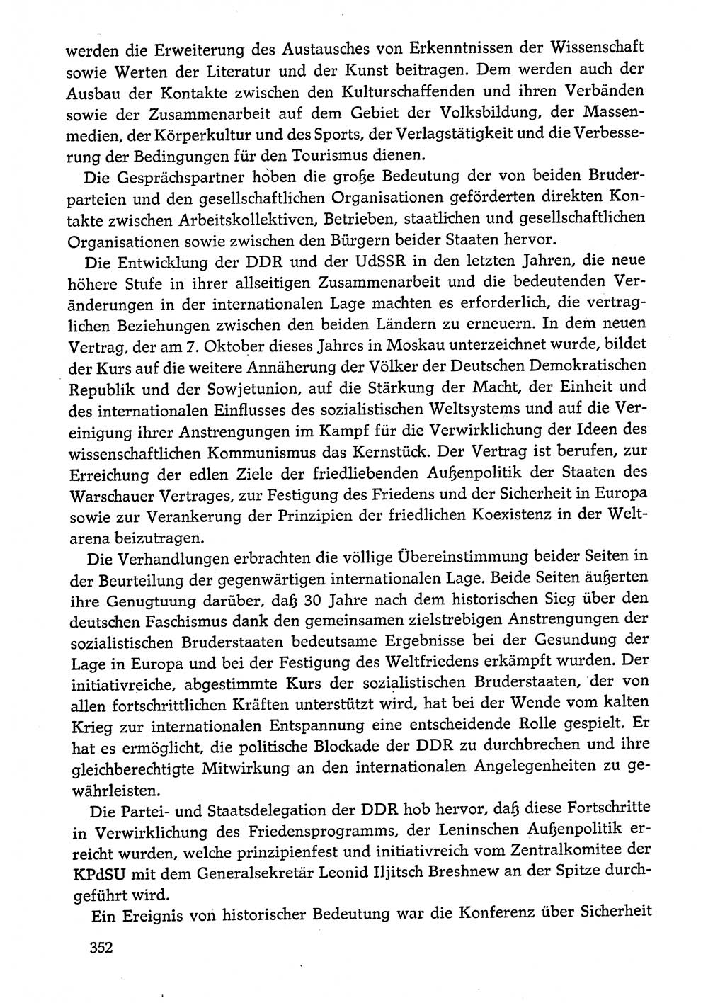 Dokumente der Sozialistischen Einheitspartei Deutschlands (SED) [Deutsche Demokratische Republik (DDR)] 1974-1975, Seite 352 (Dok. SED DDR 1978, Bd. ⅩⅤ, S. 352)