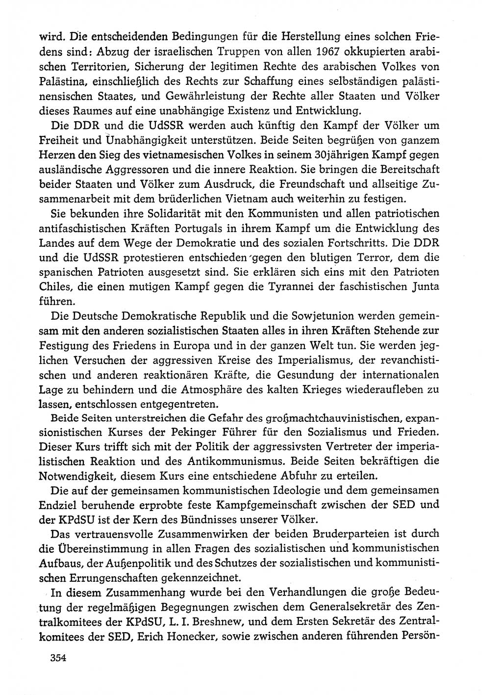 Dokumente der Sozialistischen Einheitspartei Deutschlands (SED) [Deutsche Demokratische Republik (DDR)] 1974-1975, Seite 354 (Dok. SED DDR 1978, Bd. ⅩⅤ, S. 354)
