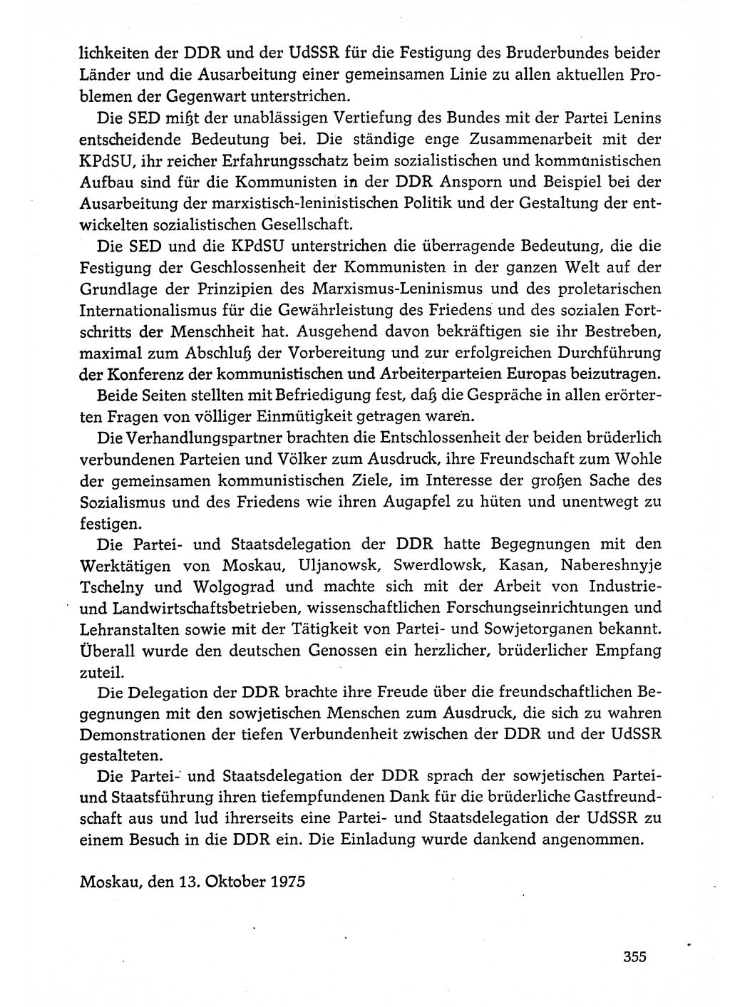 Dokumente der Sozialistischen Einheitspartei Deutschlands (SED) [Deutsche Demokratische Republik (DDR)] 1974-1975, Seite 355 (Dok. SED DDR 1978, Bd. ⅩⅤ, S. 355)