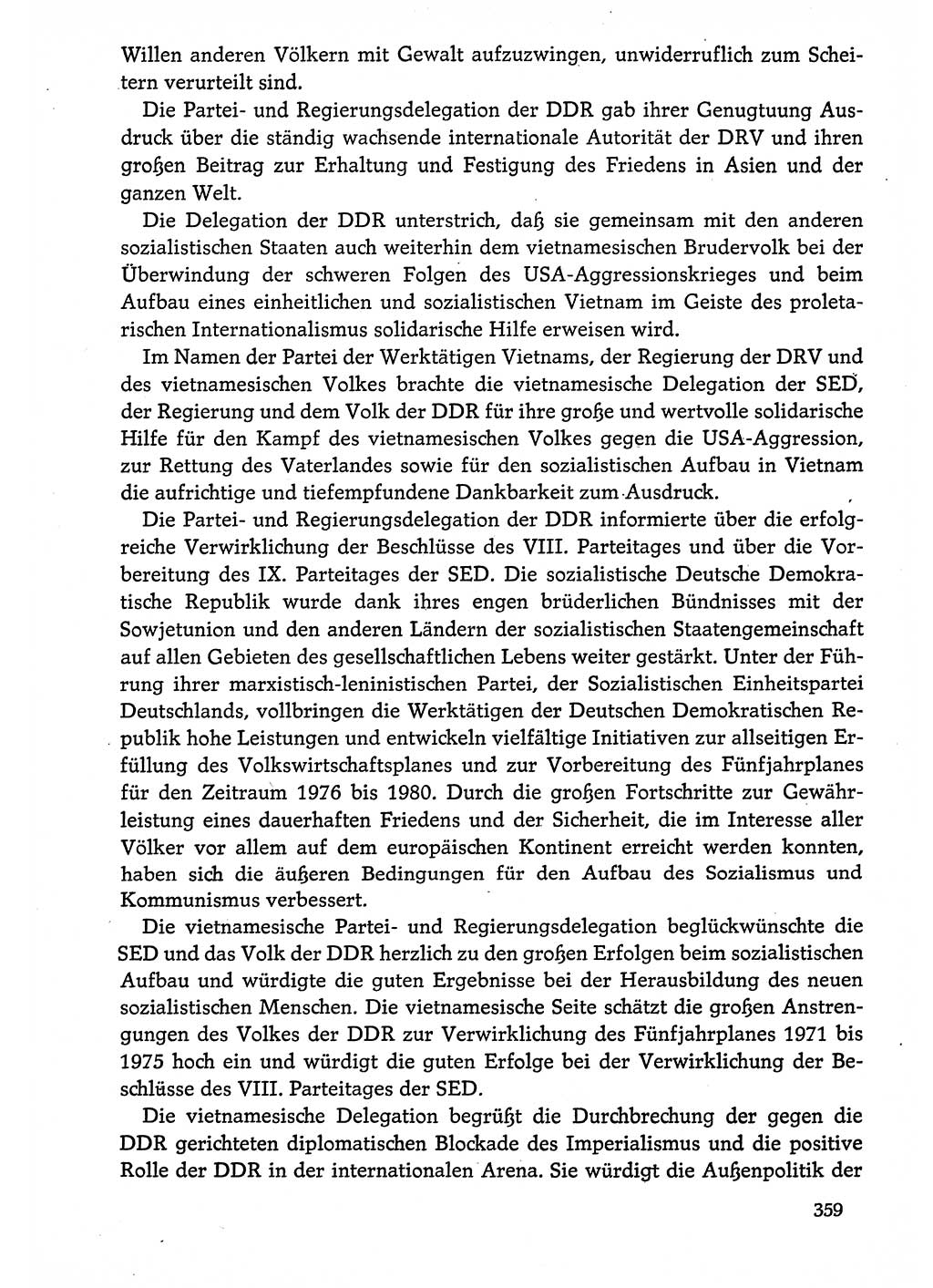 Dokumente der Sozialistischen Einheitspartei Deutschlands (SED) [Deutsche Demokratische Republik (DDR)] 1974-1975, Seite 359 (Dok. SED DDR 1978, Bd. ⅩⅤ, S. 359)