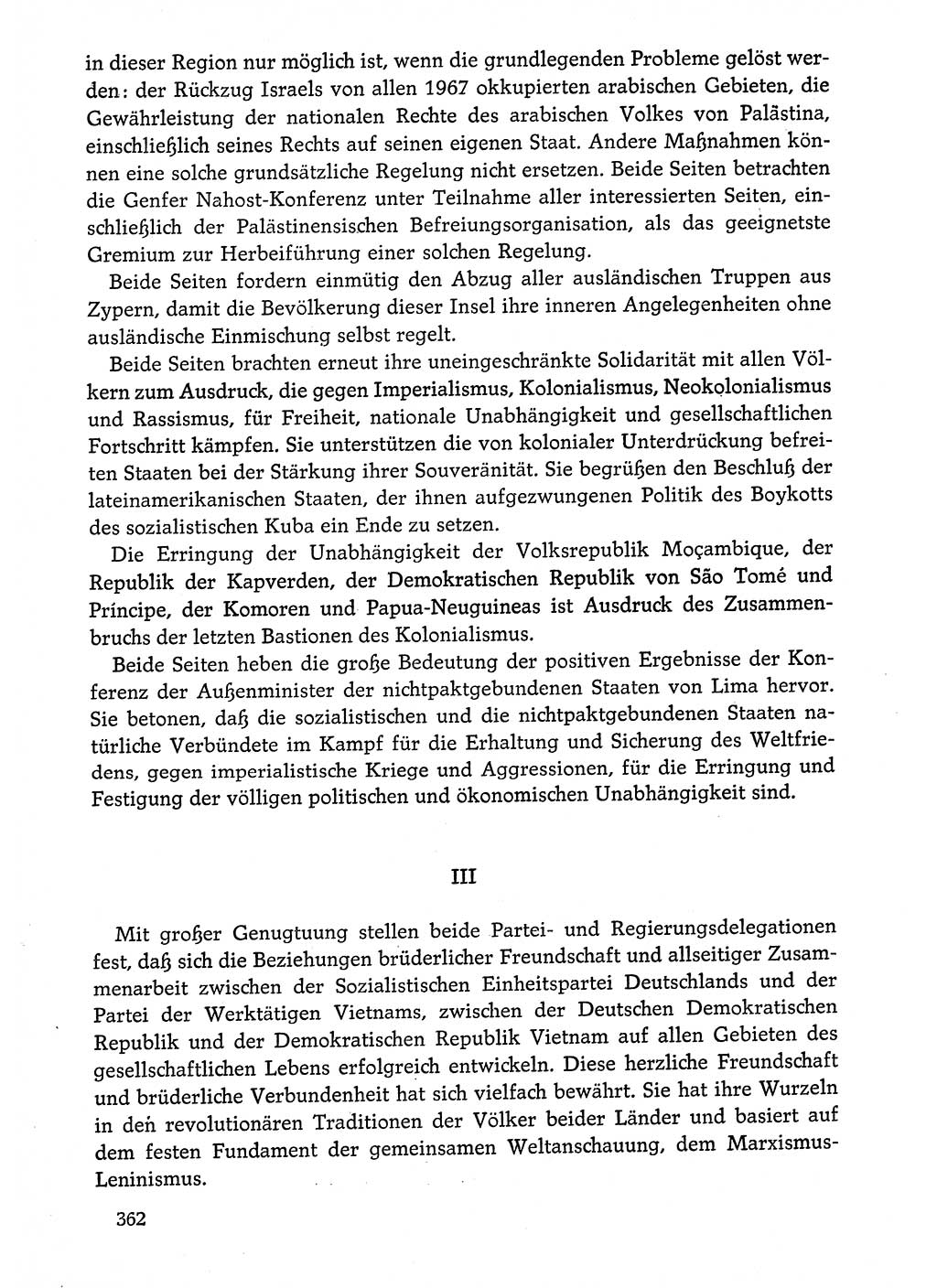 Dokumente der Sozialistischen Einheitspartei Deutschlands (SED) [Deutsche Demokratische Republik (DDR)] 1974-1975, Seite 362 (Dok. SED DDR 1978, Bd. ⅩⅤ, S. 362)