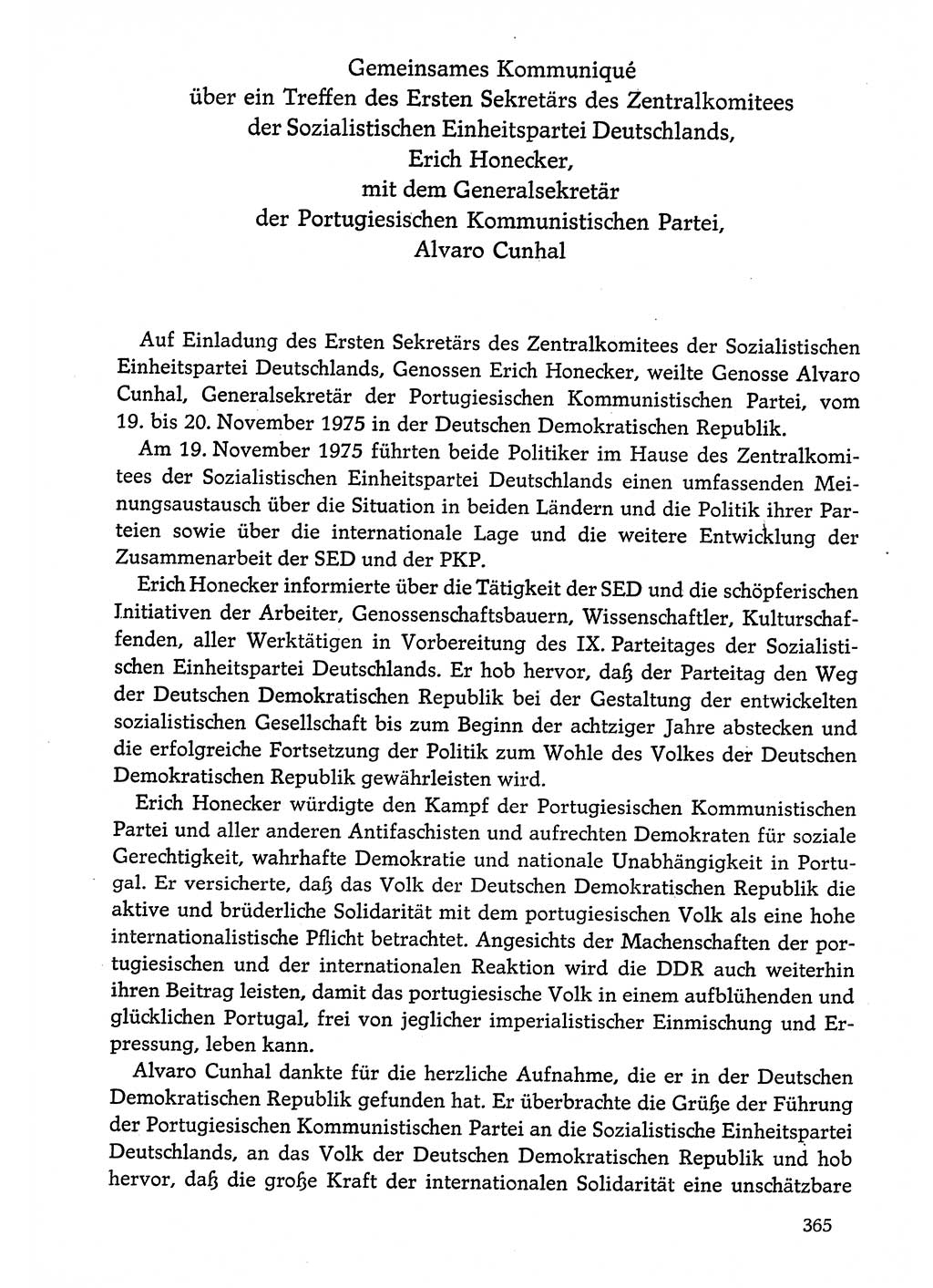 Dokumente der Sozialistischen Einheitspartei Deutschlands (SED) [Deutsche Demokratische Republik (DDR)] 1974-1975, Seite 365 (Dok. SED DDR 1978, Bd. ⅩⅤ, S. 365)