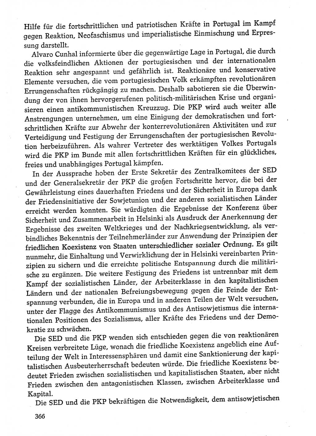 Dokumente der Sozialistischen Einheitspartei Deutschlands (SED) [Deutsche Demokratische Republik (DDR)] 1974-1975, Seite 366 (Dok. SED DDR 1978, Bd. ⅩⅤ, S. 366)