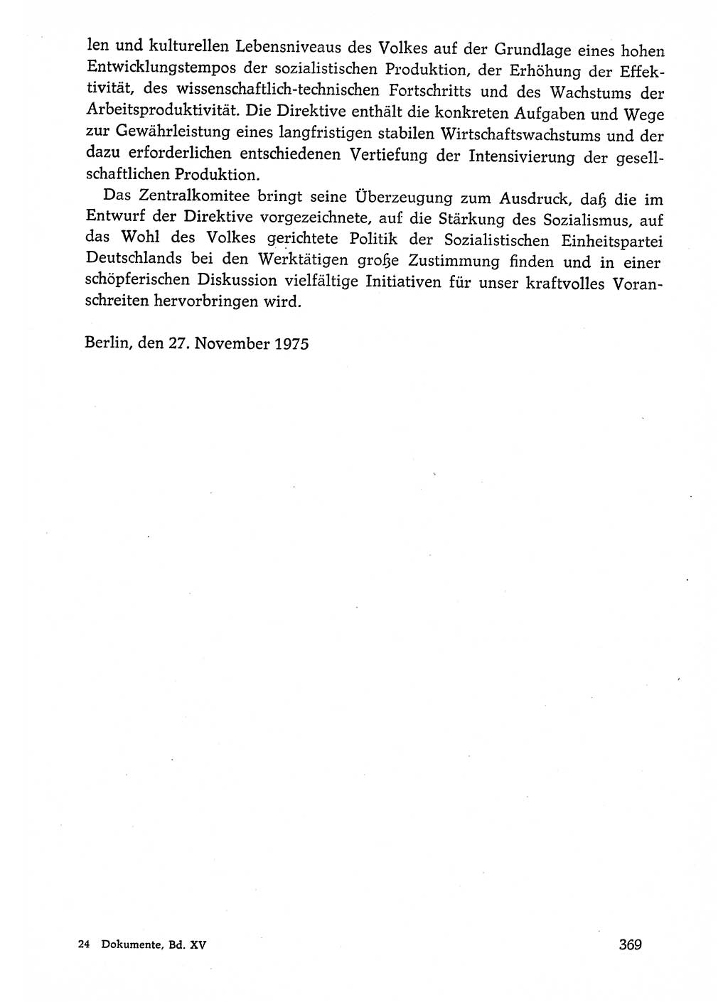 Dokumente der Sozialistischen Einheitspartei Deutschlands (SED) [Deutsche Demokratische Republik (DDR)] 1974-1975, Seite 369 (Dok. SED DDR 1978, Bd. ⅩⅤ, S. 369)