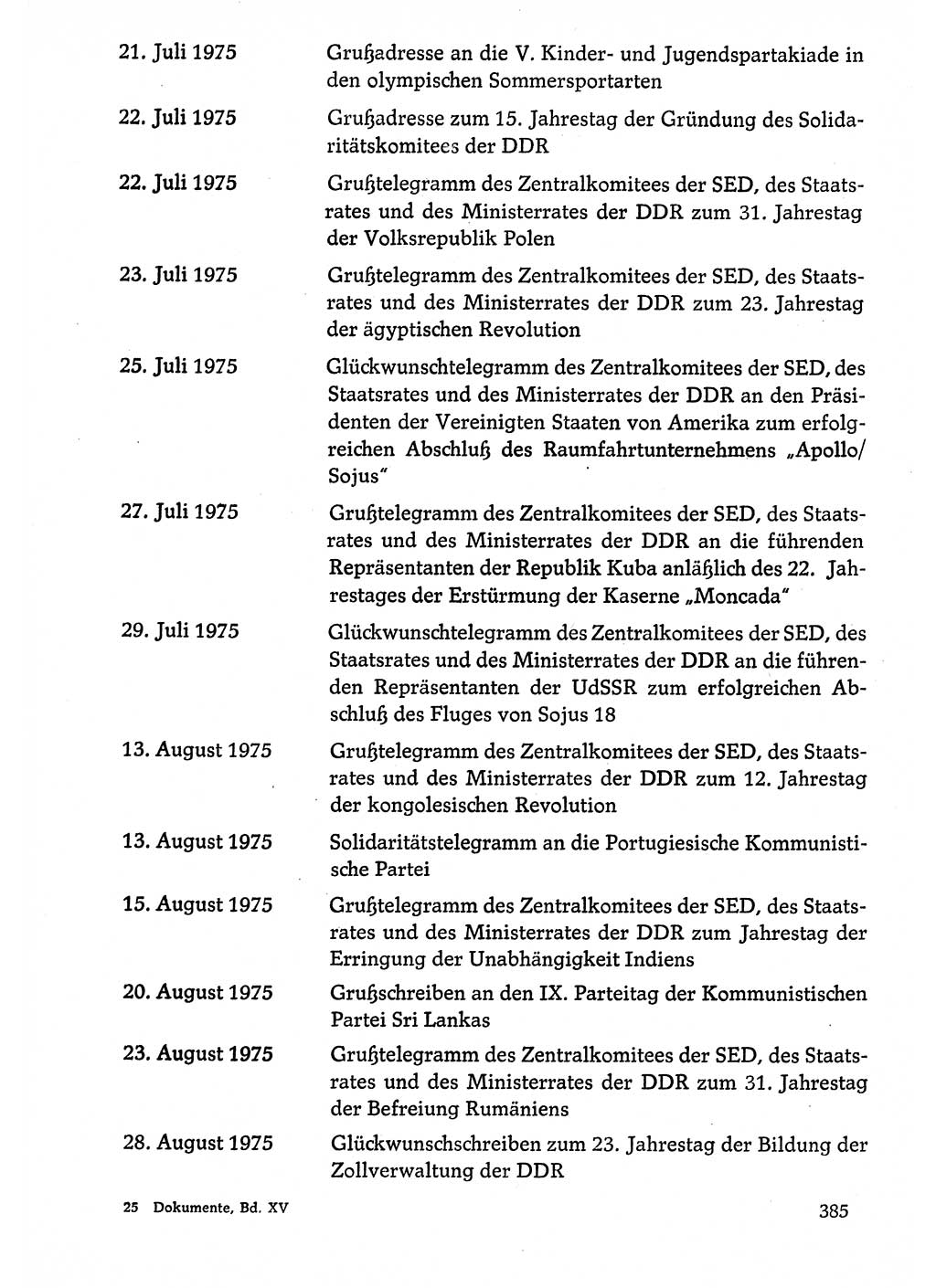 Dokumente der Sozialistischen Einheitspartei Deutschlands (SED) [Deutsche Demokratische Republik (DDR)] 1974-1975, Seite 385 (Dok. SED DDR 1978, Bd. ⅩⅤ, S. 385)