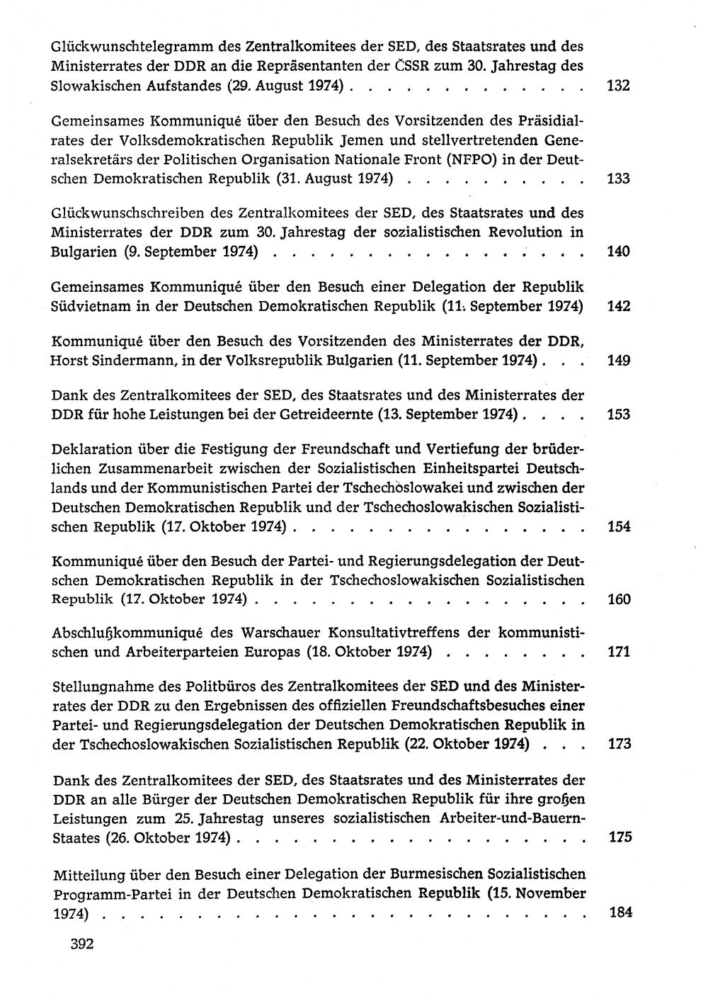 Dokumente der Sozialistischen Einheitspartei Deutschlands (SED) [Deutsche Demokratische Republik (DDR)] 1974-1975, Seite 392 (Dok. SED DDR 1978, Bd. ⅩⅤ, S. 392)