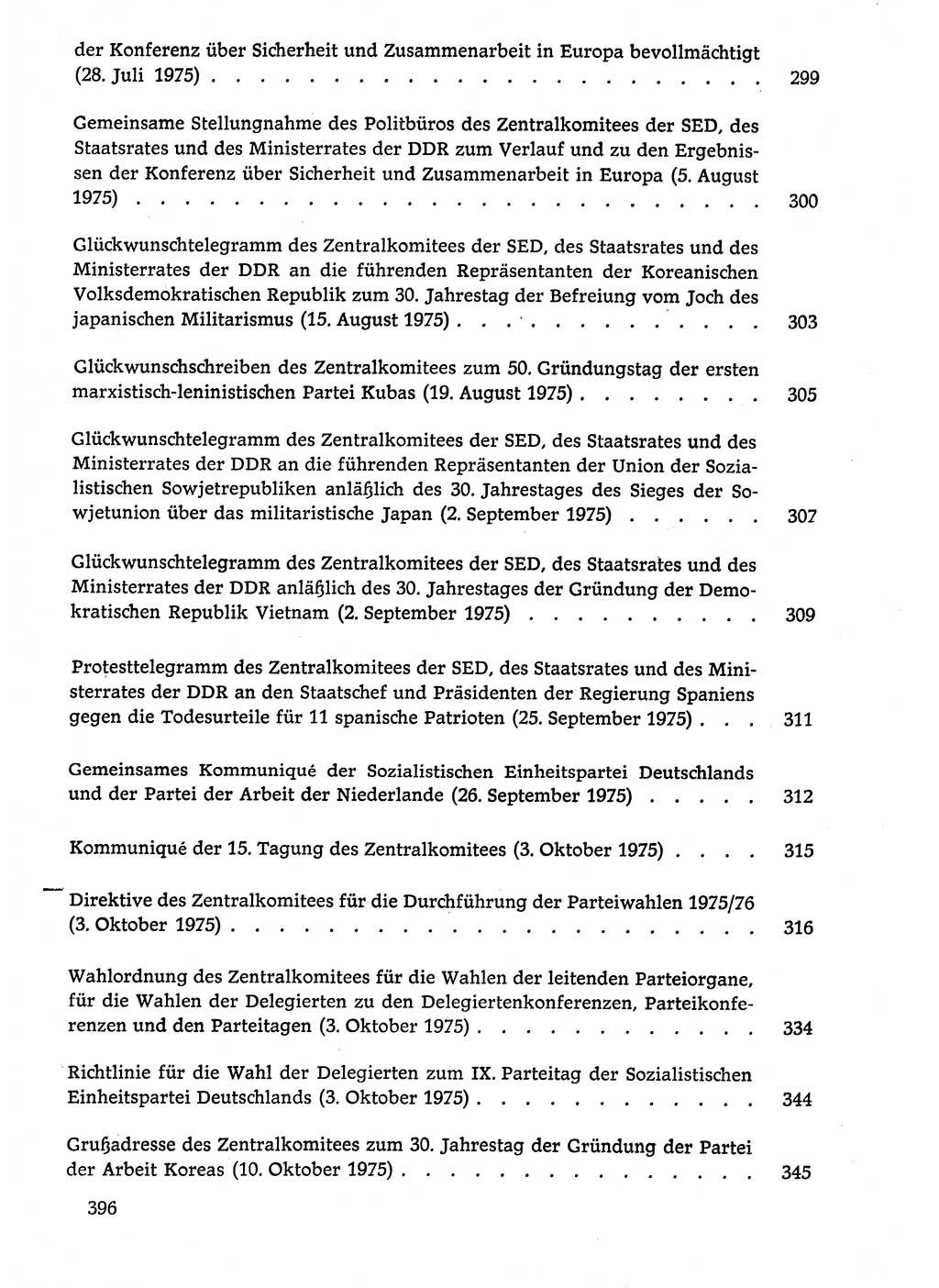 Dokumente der Sozialistischen Einheitspartei Deutschlands (SED) [Deutsche Demokratische Republik (DDR)] 1974-1975, Seite 396 (Dok. SED DDR 1978, Bd. ⅩⅤ, S. 396)