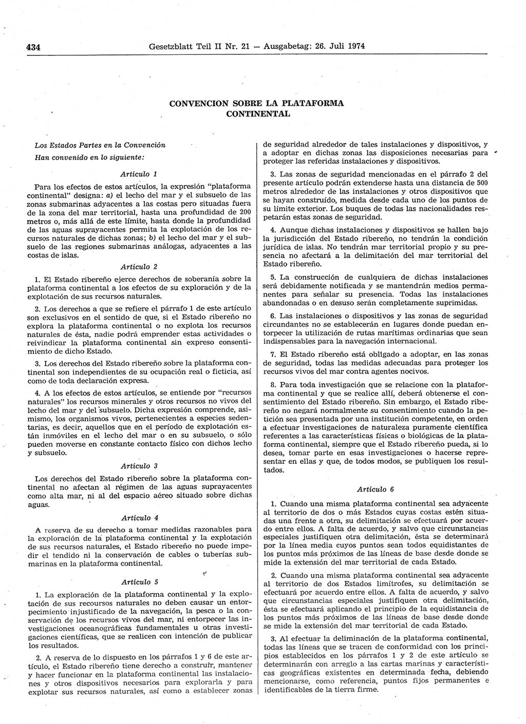 Gesetzblatt (GBl.) der Deutschen Demokratischen Republik (DDR) Teil ⅠⅠ 1974, Seite 434 (GBl. DDR ⅠⅠ 1974, S. 434)