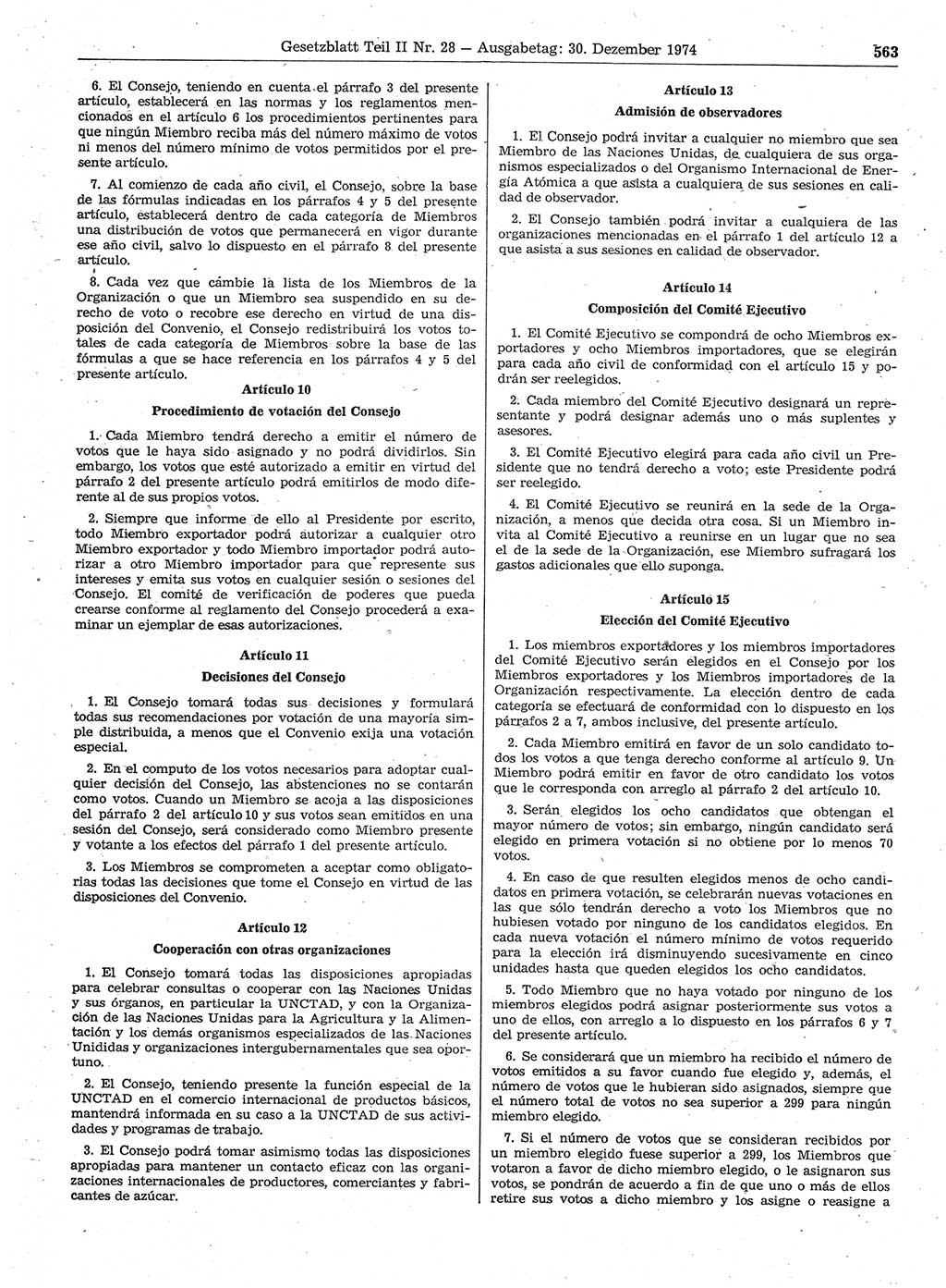 Gesetzblatt (GBl.) der Deutschen Demokratischen Republik (DDR) Teil ⅠⅠ 1974, Seite 563 (GBl. DDR ⅠⅠ 1974, S. 563)