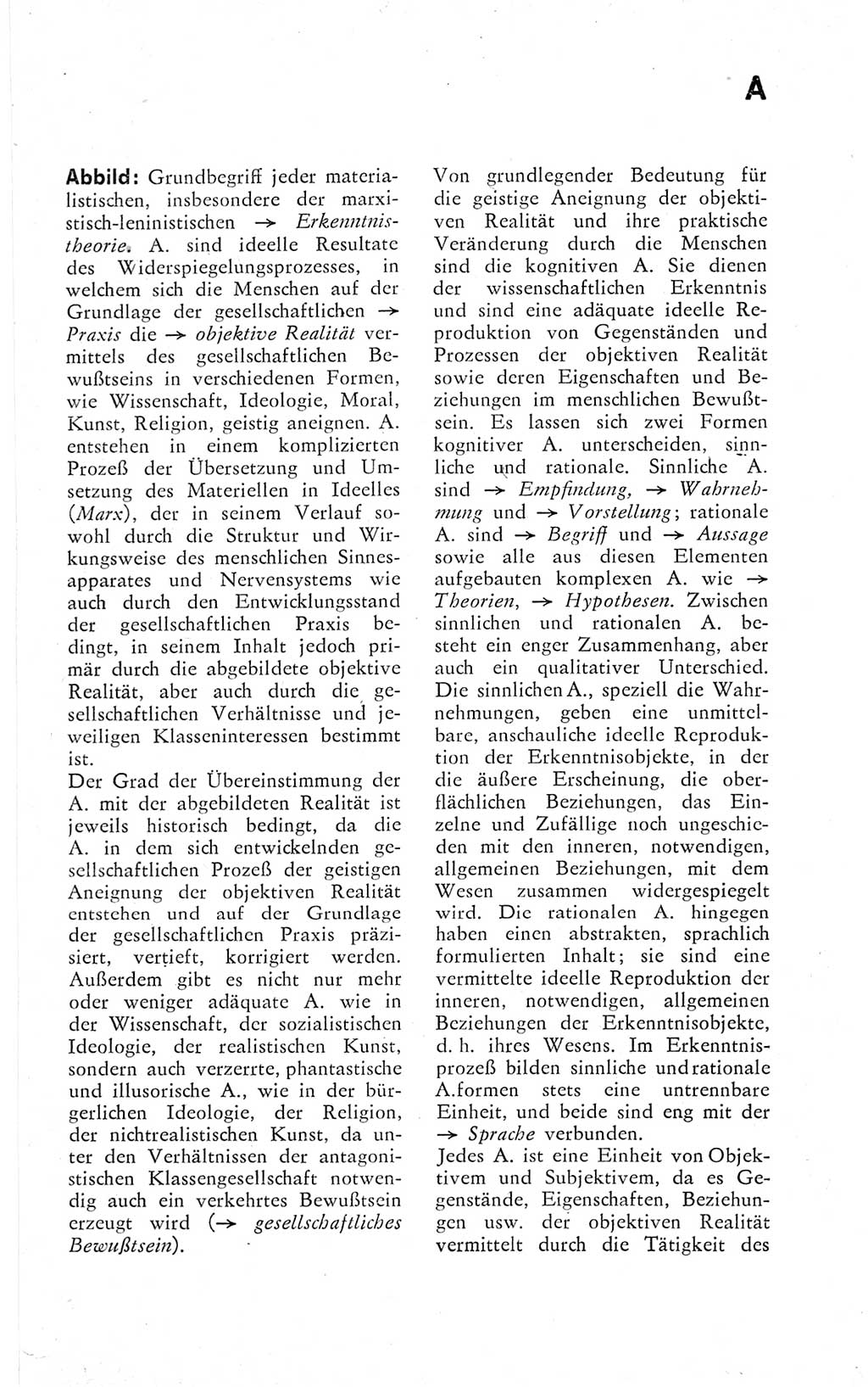 Kleines Wörterbuch der marxistisch-leninistischen Philosophie [Deutsche Demokratische Republik (DDR)] 1974, Seite 9 (Kl. Wb. ML Phil. DDR 1974, S. 9)