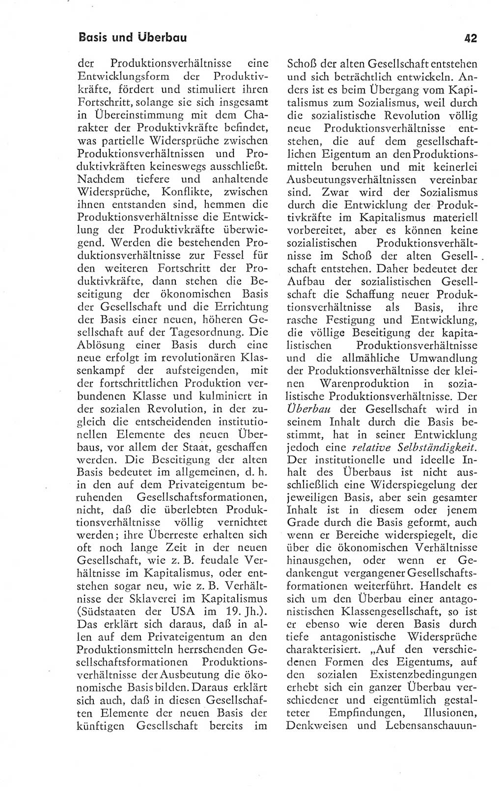 Kleines Wörterbuch der marxistisch-leninistischen Philosophie [Deutsche Demokratische Republik (DDR)] 1974, Seite 42 (Kl. Wb. ML Phil. DDR 1974, S. 42)
