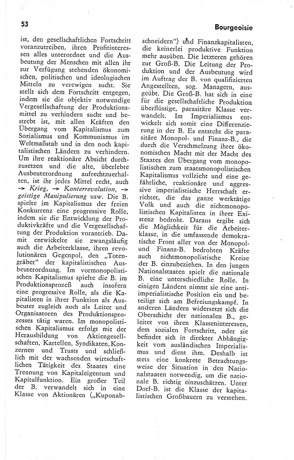 Kleines Wörterbuch der marxistisch-leninistischen Philosophie [Deutsche Demokratische Republik (DDR)] 1974, Seite 53 (Kl. Wb. ML Phil. DDR 1974, S. 53)