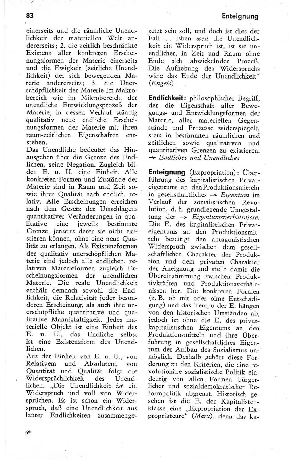 Kleines Wörterbuch der marxistisch-leninistischen Philosophie [Deutsche Demokratische Republik (DDR)] 1974, Seite 83 (Kl. Wb. ML Phil. DDR 1974, S. 83)