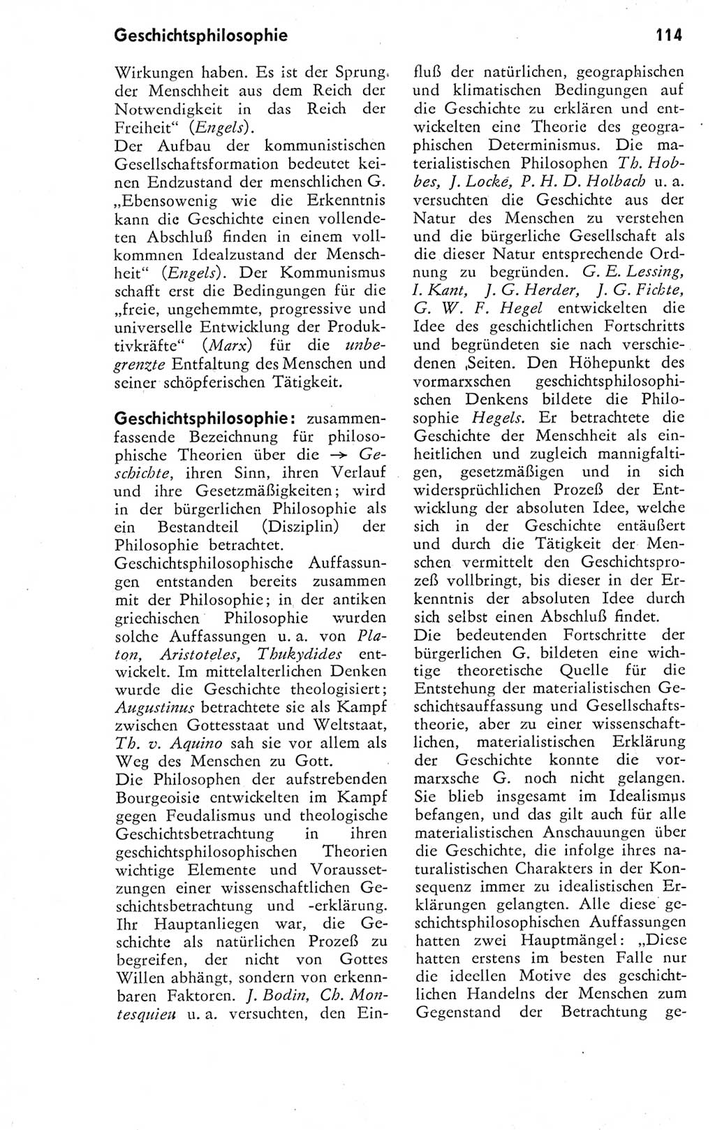 Kleines Wörterbuch der marxistisch-leninistischen Philosophie [Deutsche Demokratische Republik (DDR)] 1974, Seite 114 (Kl. Wb. ML Phil. DDR 1974, S. 114)