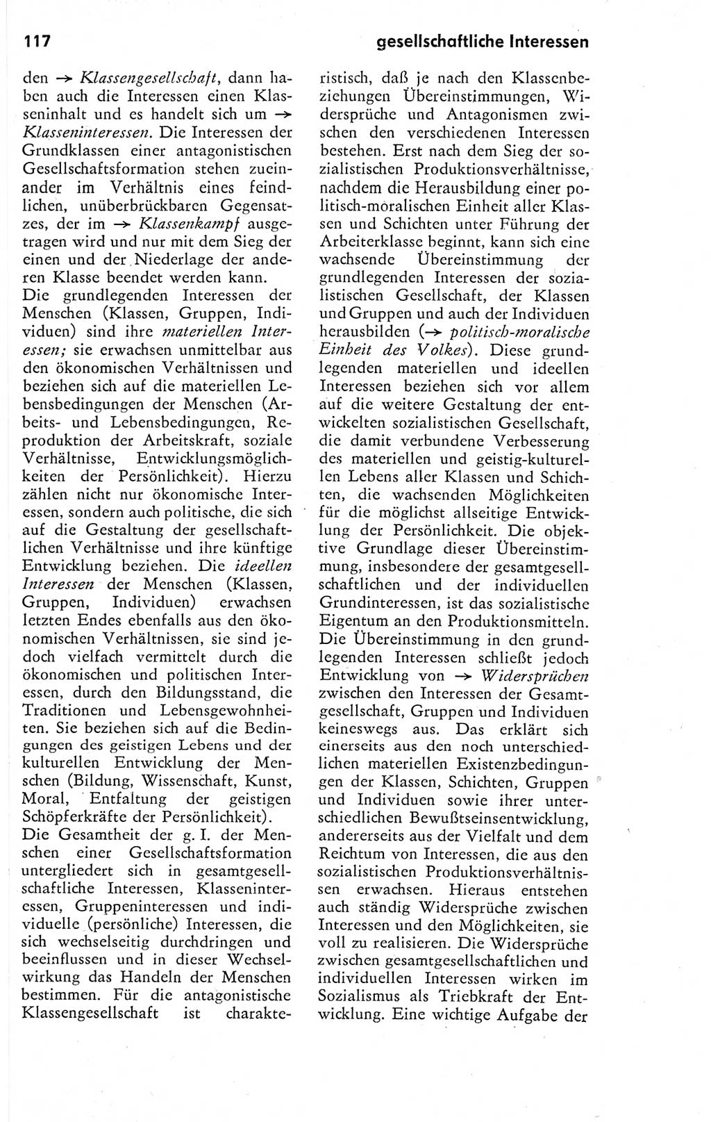 Kleines Wörterbuch der marxistisch-leninistischen Philosophie [Deutsche Demokratische Republik (DDR)] 1974, Seite 117 (Kl. Wb. ML Phil. DDR 1974, S. 117)