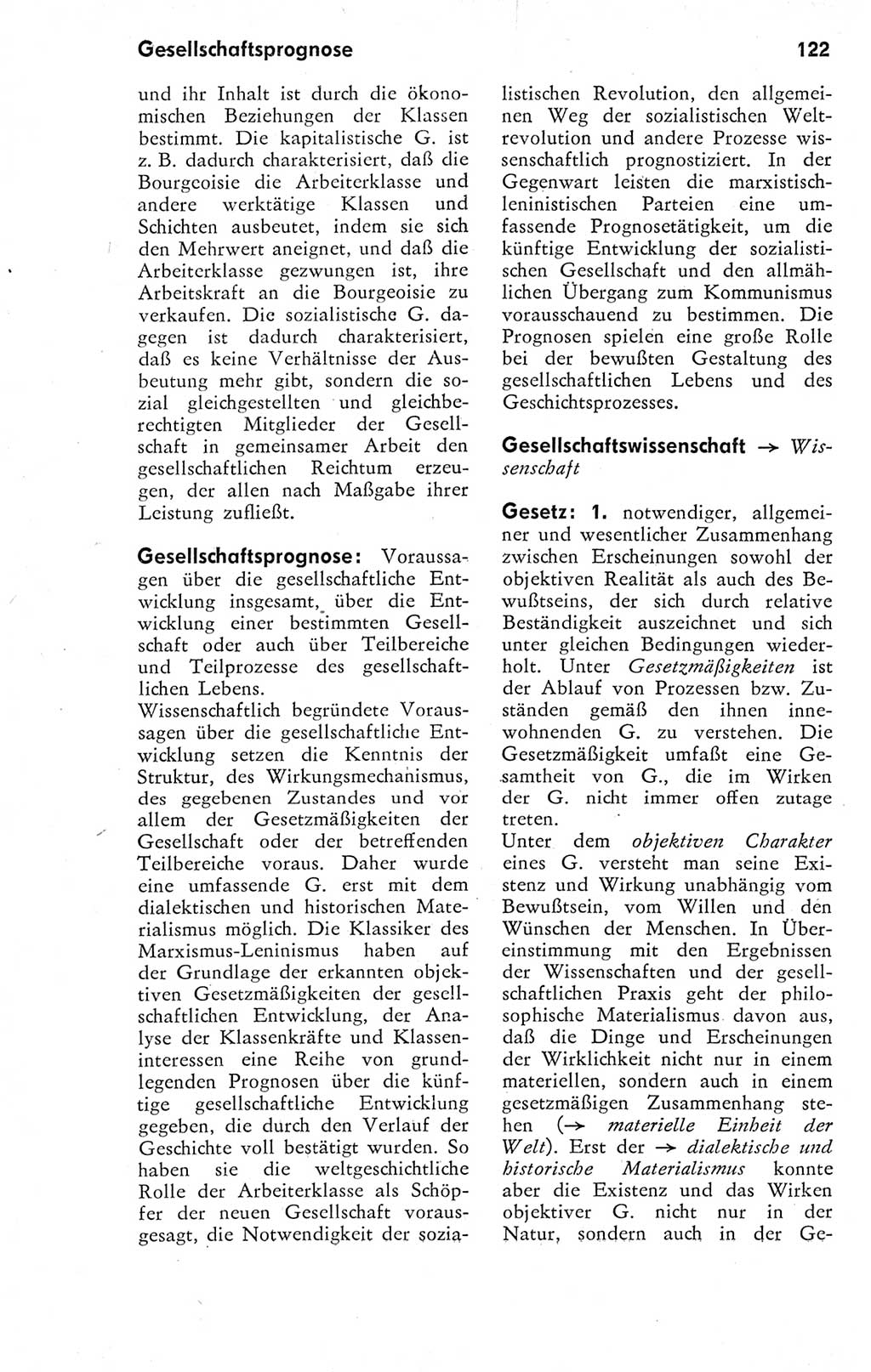 Kleines Wörterbuch der marxistisch-leninistischen Philosophie [Deutsche Demokratische Republik (DDR)] 1974, Seite 122 (Kl. Wb. ML Phil. DDR 1974, S. 122)
