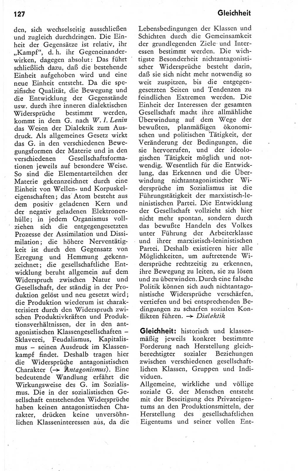 Kleines Wörterbuch der marxistisch-leninistischen Philosophie [Deutsche Demokratische Republik (DDR)] 1974, Seite 127 (Kl. Wb. ML Phil. DDR 1974, S. 127)