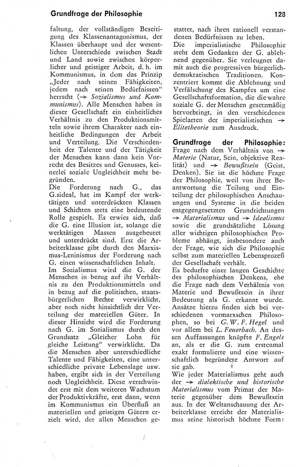 Kleines Wörterbuch der marxistisch-leninistischen Philosophie [Deutsche Demokratische Republik (DDR)] 1974, Seite 128 (Kl. Wb. ML Phil. DDR 1974, S. 128)