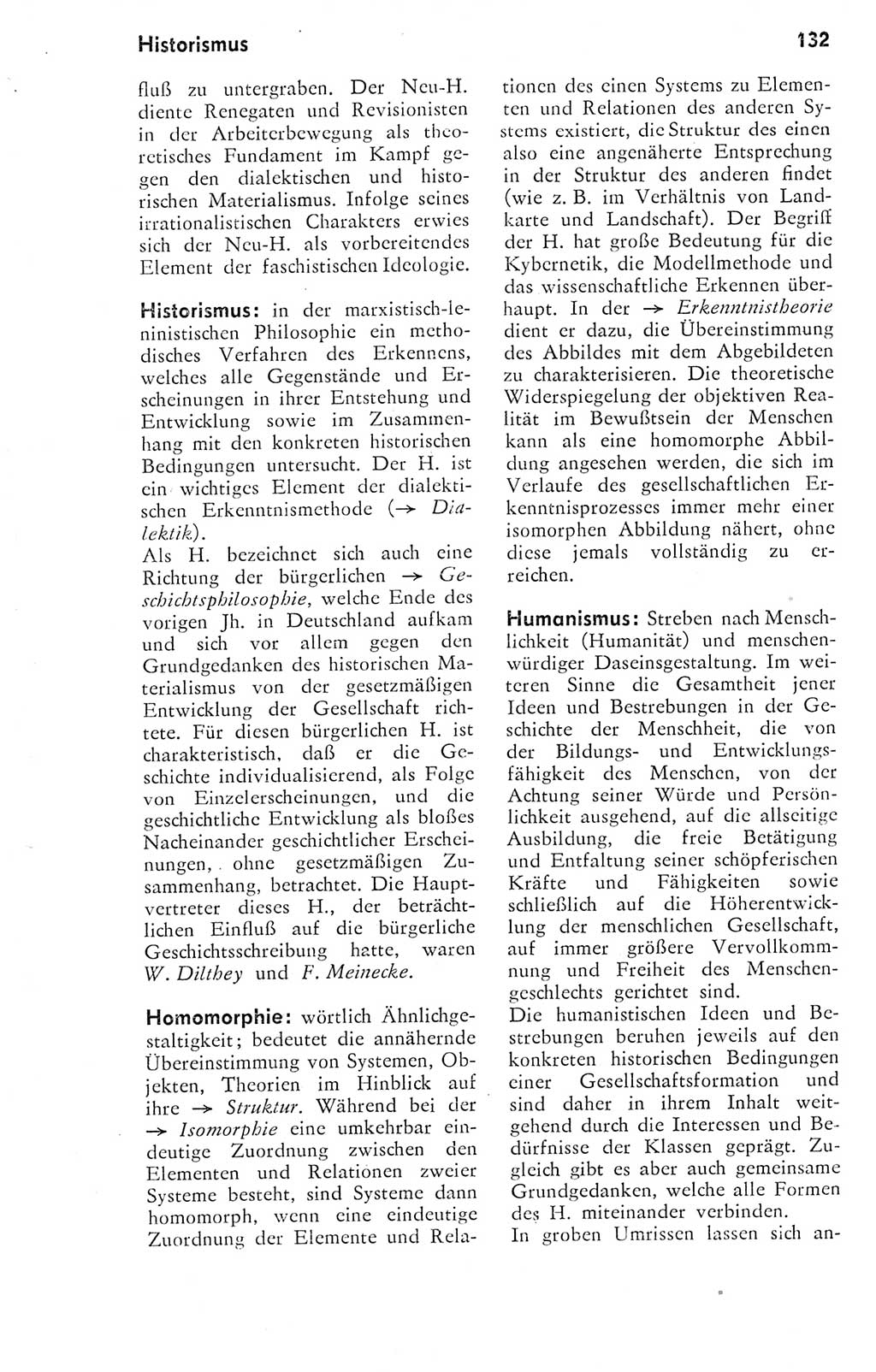 Kleines Wörterbuch der marxistisch-leninistischen Philosophie [Deutsche Demokratische Republik (DDR)] 1974, Seite 132 (Kl. Wb. ML Phil. DDR 1974, S. 132)