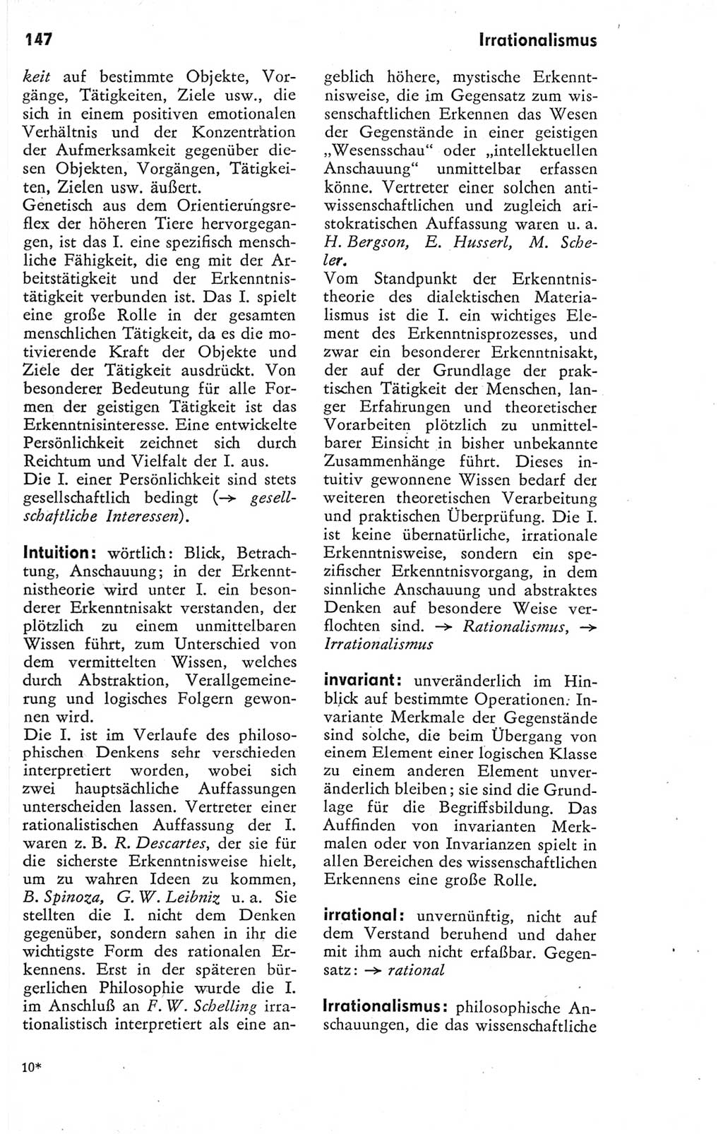 Kleines Wörterbuch der marxistisch-leninistischen Philosophie [Deutsche Demokratische Republik (DDR)] 1974, Seite 147 (Kl. Wb. ML Phil. DDR 1974, S. 147)