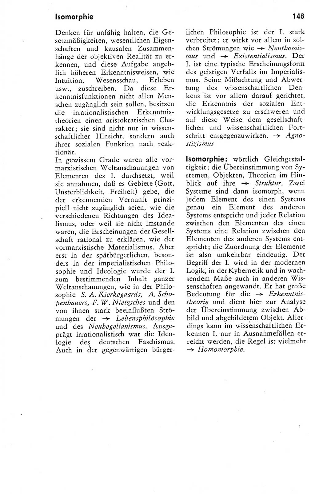 Kleines Wörterbuch der marxistisch-leninistischen Philosophie [Deutsche Demokratische Republik (DDR)] 1974, Seite 148 (Kl. Wb. ML Phil. DDR 1974, S. 148)