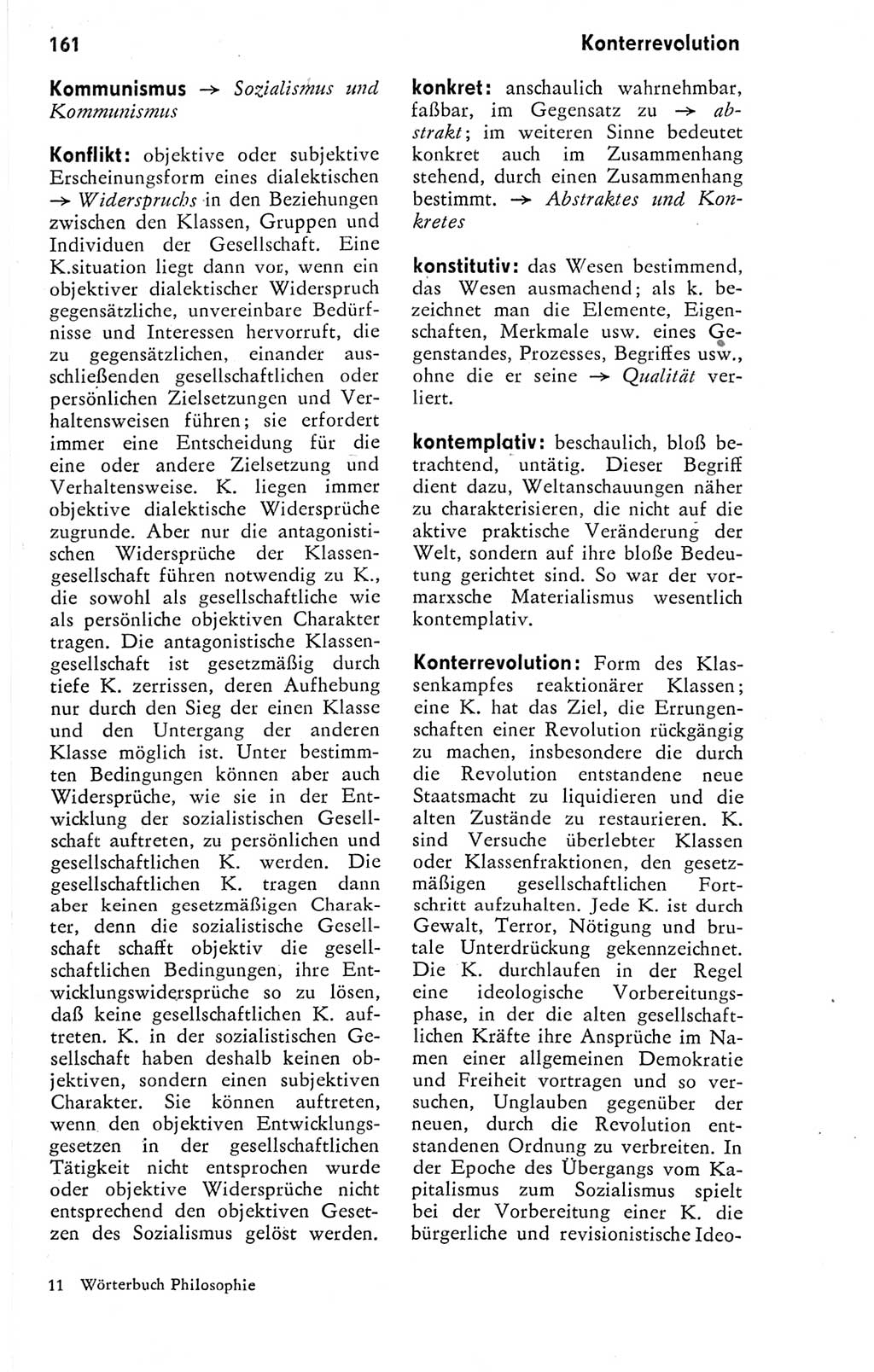 Kleines Wörterbuch der marxistisch-leninistischen Philosophie [Deutsche Demokratische Republik (DDR)] 1974, Seite 161 (Kl. Wb. ML Phil. DDR 1974, S. 161)