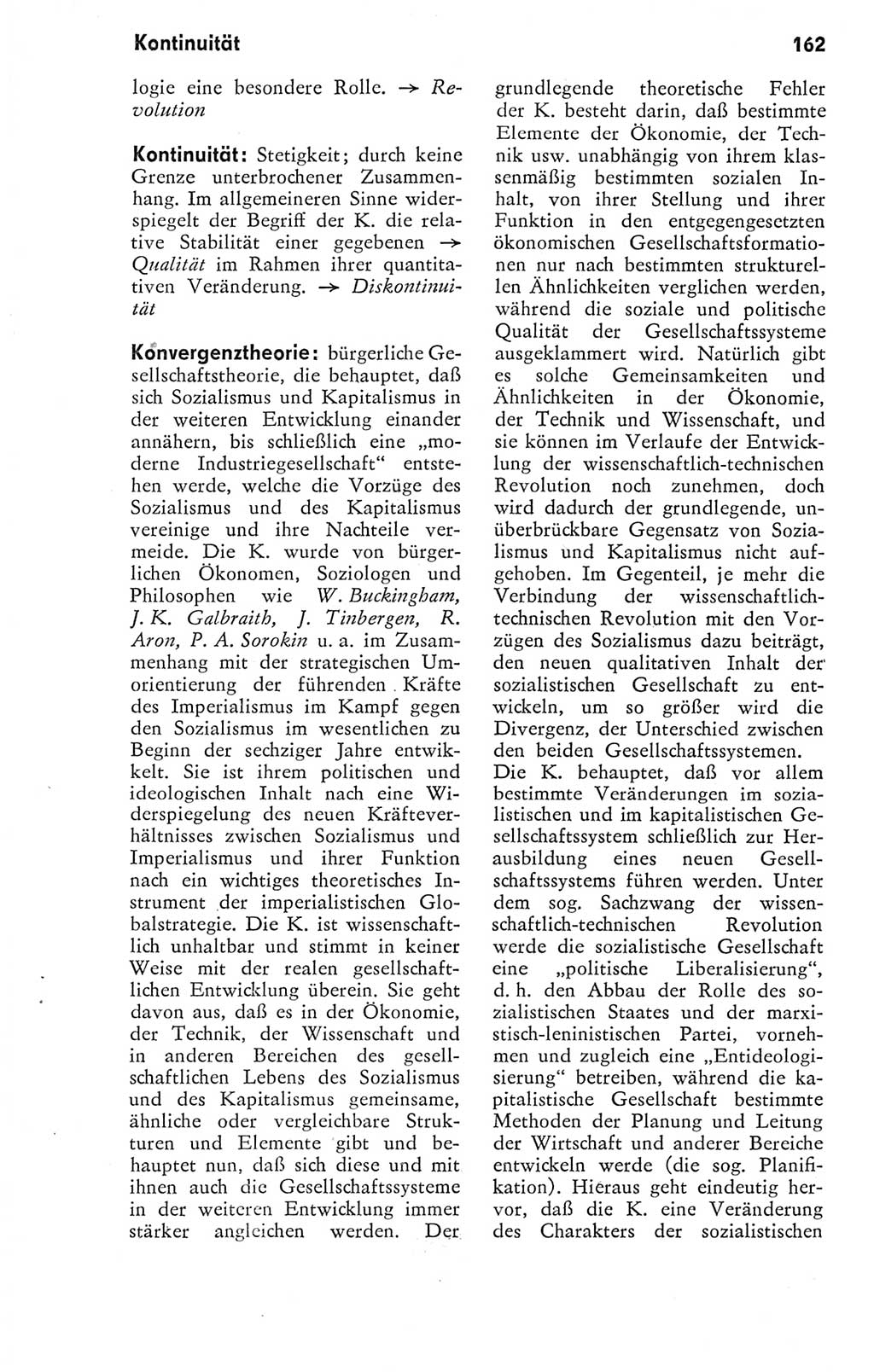 Kleines Wörterbuch der marxistisch-leninistischen Philosophie [Deutsche Demokratische Republik (DDR)] 1974, Seite 162 (Kl. Wb. ML Phil. DDR 1974, S. 162)