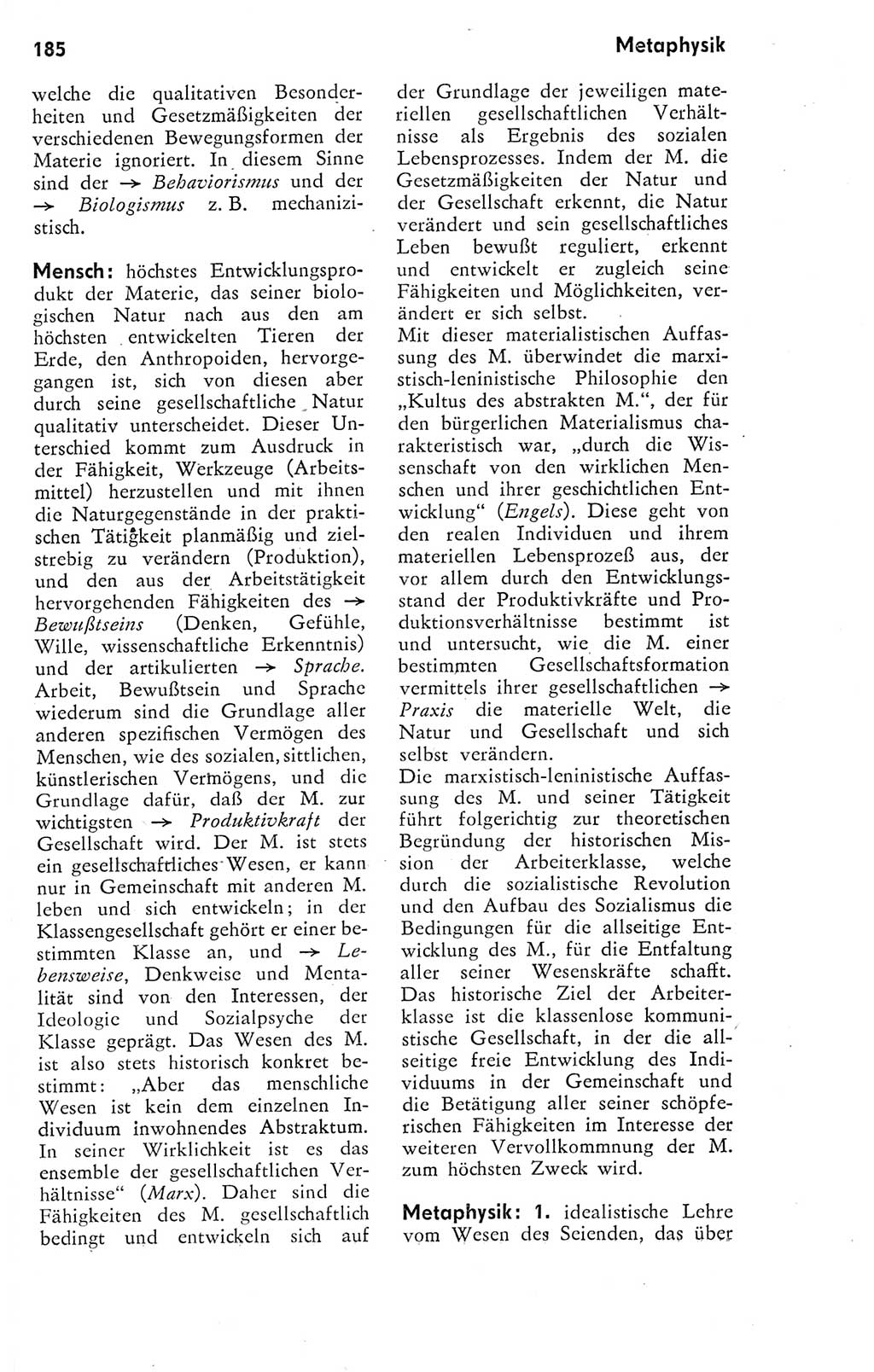 Kleines Wörterbuch der marxistisch-leninistischen Philosophie [Deutsche Demokratische Republik (DDR)] 1974, Seite 178 (Kl. Wb. ML Phil. DDR 1974, S. 178)