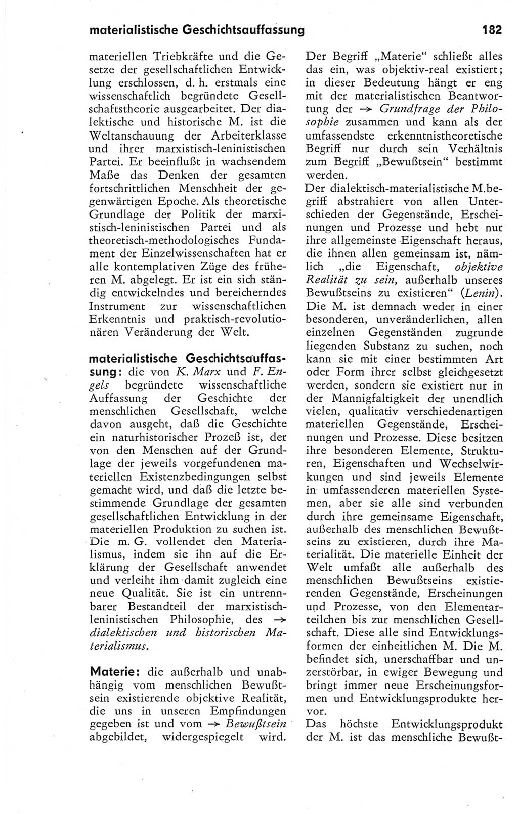 Kleines Wörterbuch der marxistisch-leninistischen Philosophie [Deutsche Demokratische Republik (DDR)] 1974, Seite 181 (Kl. Wb. ML Phil. DDR 1974, S. 181)