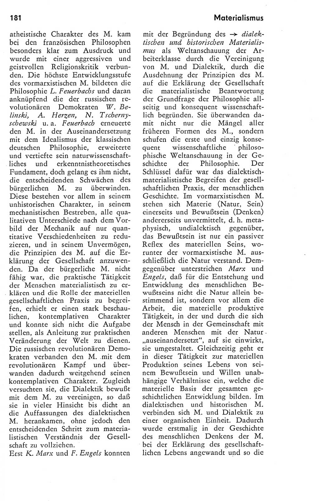 Kleines Wörterbuch der marxistisch-leninistischen Philosophie [Deutsche Demokratische Republik (DDR)] 1974, Seite 182 (Kl. Wb. ML Phil. DDR 1974, S. 182)