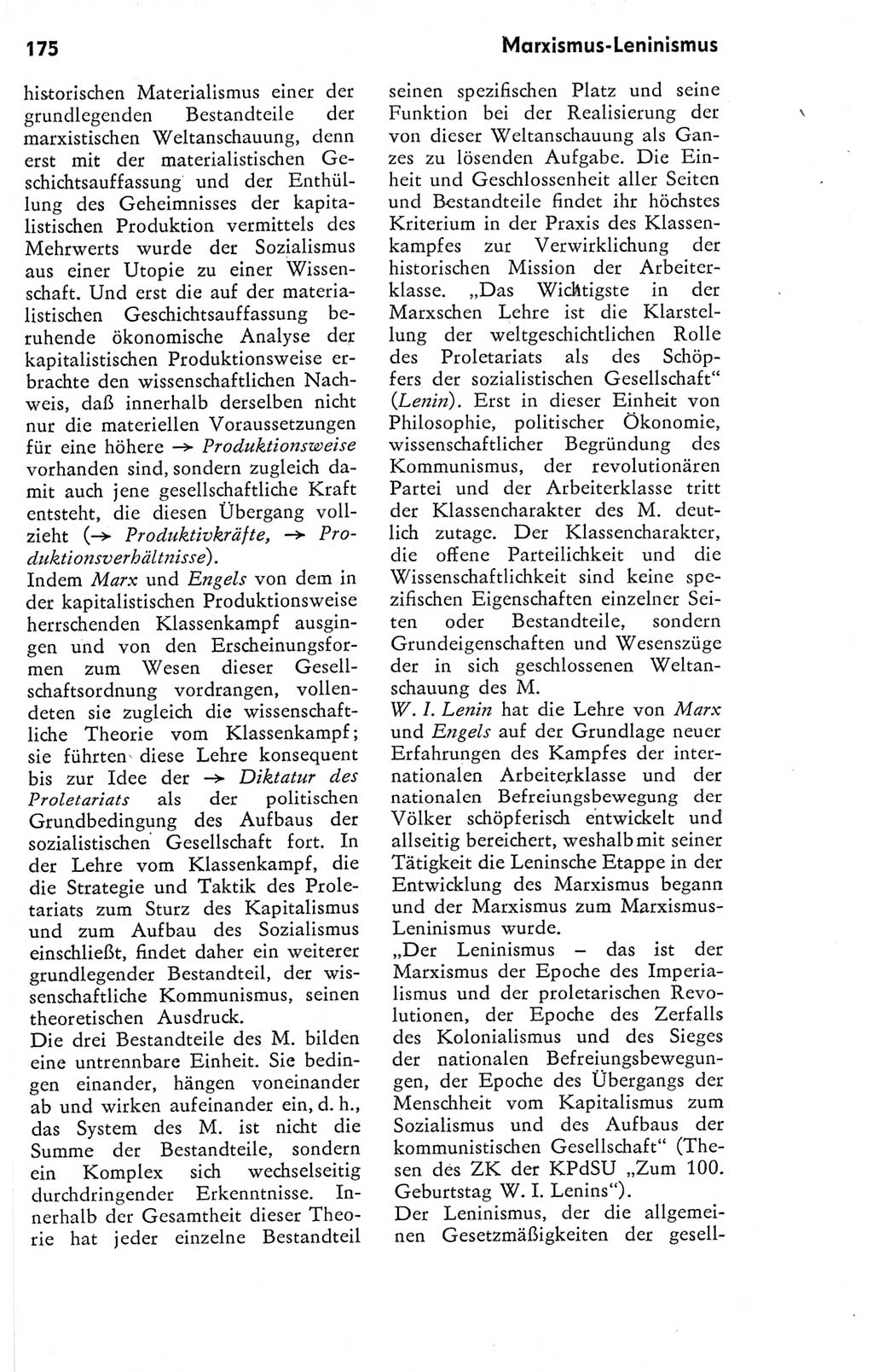 Kleines Wörterbuch der marxistisch-leninistischen Philosophie [Deutsche Demokratische Republik (DDR)] 1974, Seite 188 (Kl. Wb. ML Phil. DDR 1974, S. 188)