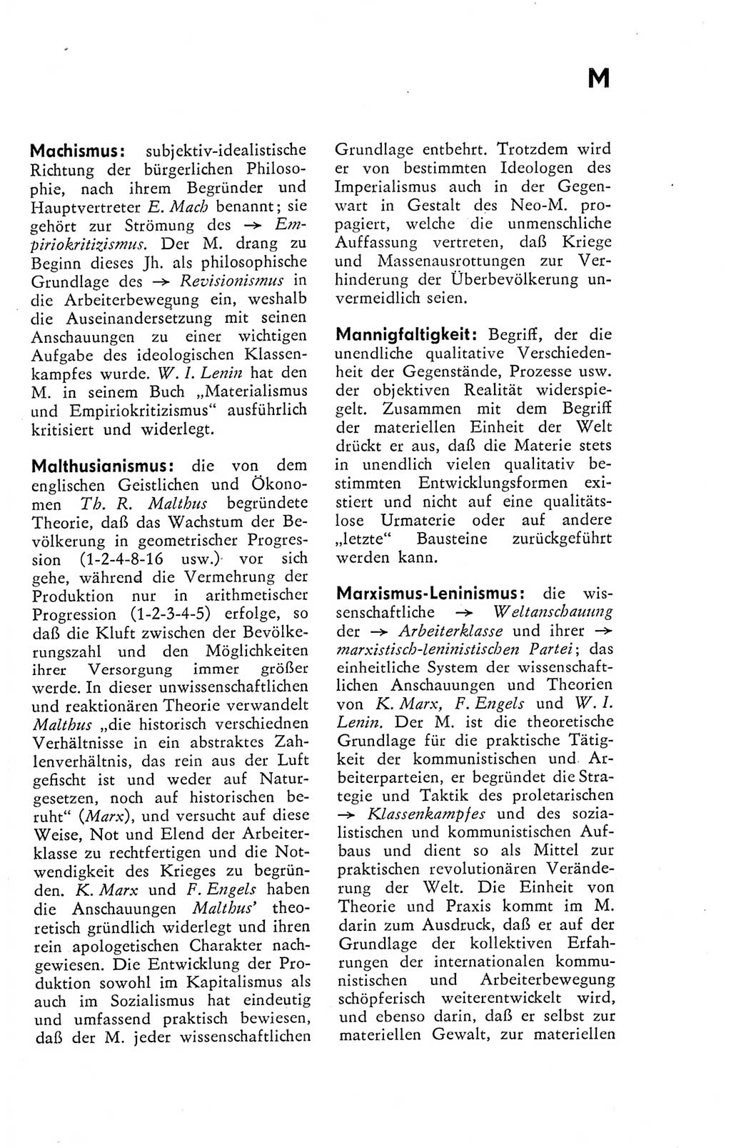 Kleines Wörterbuch der marxistisch-leninistischen Philosophie [Deutsche Demokratische Republik (DDR)] 1974, Seite 190 (Kl. Wb. ML Phil. DDR 1974, S. 190)
