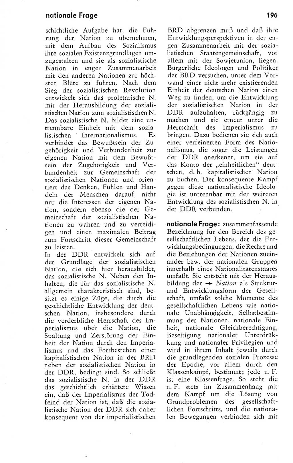 Kleines Wörterbuch der marxistisch-leninistischen Philosophie [Deutsche Demokratische Republik (DDR)] 1974, Seite 196 (Kl. Wb. ML Phil. DDR 1974, S. 196)