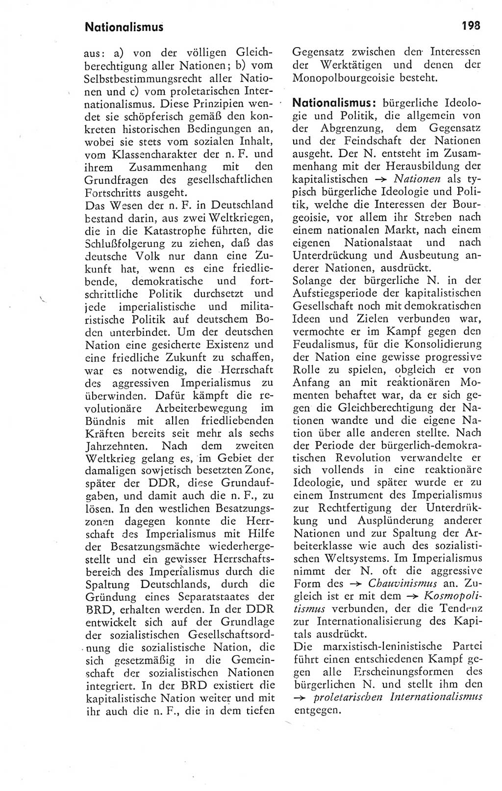 Kleines Wörterbuch der marxistisch-leninistischen Philosophie [Deutsche Demokratische Republik (DDR)] 1974, Seite 198 (Kl. Wb. ML Phil. DDR 1974, S. 198)
