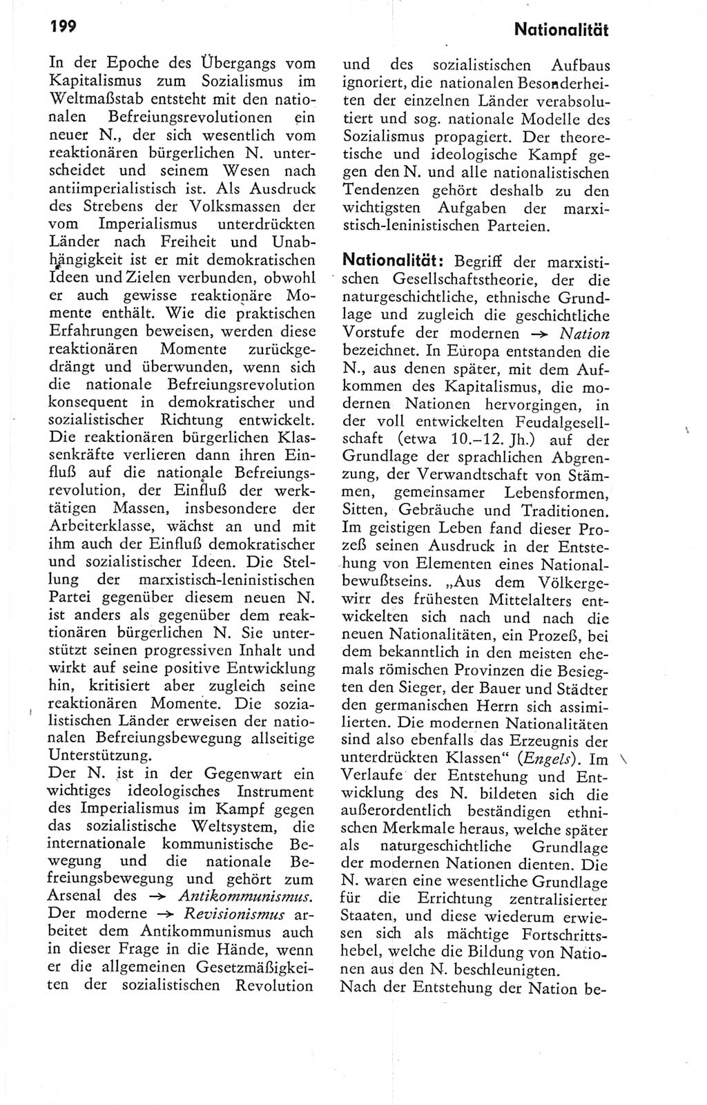 Kleines Wörterbuch der marxistisch-leninistischen Philosophie [Deutsche Demokratische Republik (DDR)] 1974, Seite 199 (Kl. Wb. ML Phil. DDR 1974, S. 199)