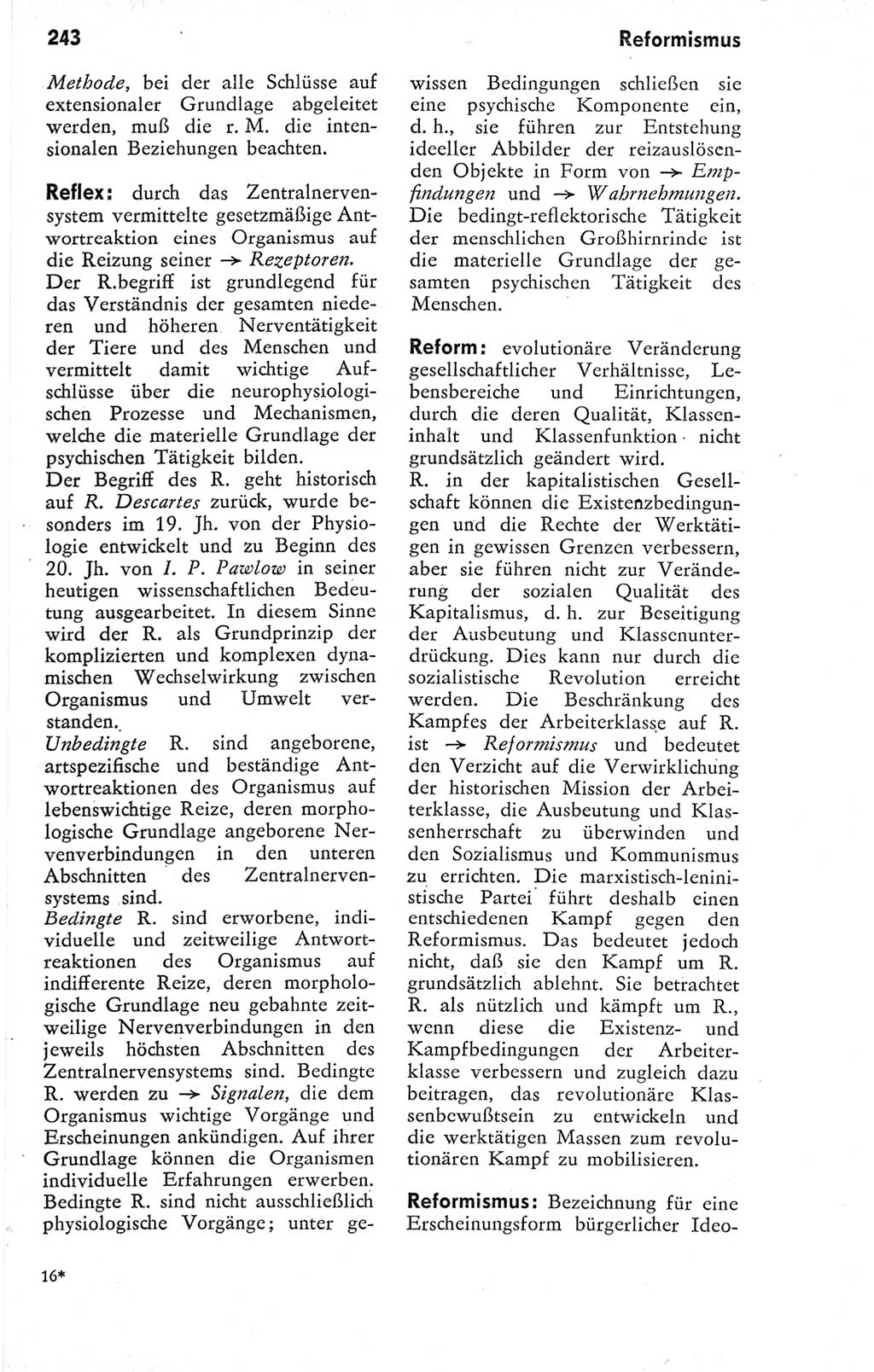 Kleines Wörterbuch der marxistisch-leninistischen Philosophie [Deutsche Demokratische Republik (DDR)] 1974, Seite 243 (Kl. Wb. ML Phil. DDR 1974, S. 243)