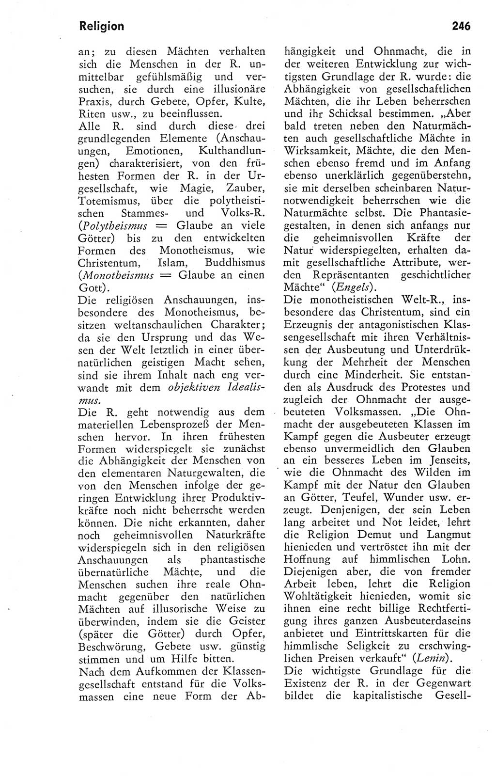 Kleines Wörterbuch der marxistisch-leninistischen Philosophie [Deutsche Demokratische Republik (DDR)] 1974, Seite 246 (Kl. Wb. ML Phil. DDR 1974, S. 246)