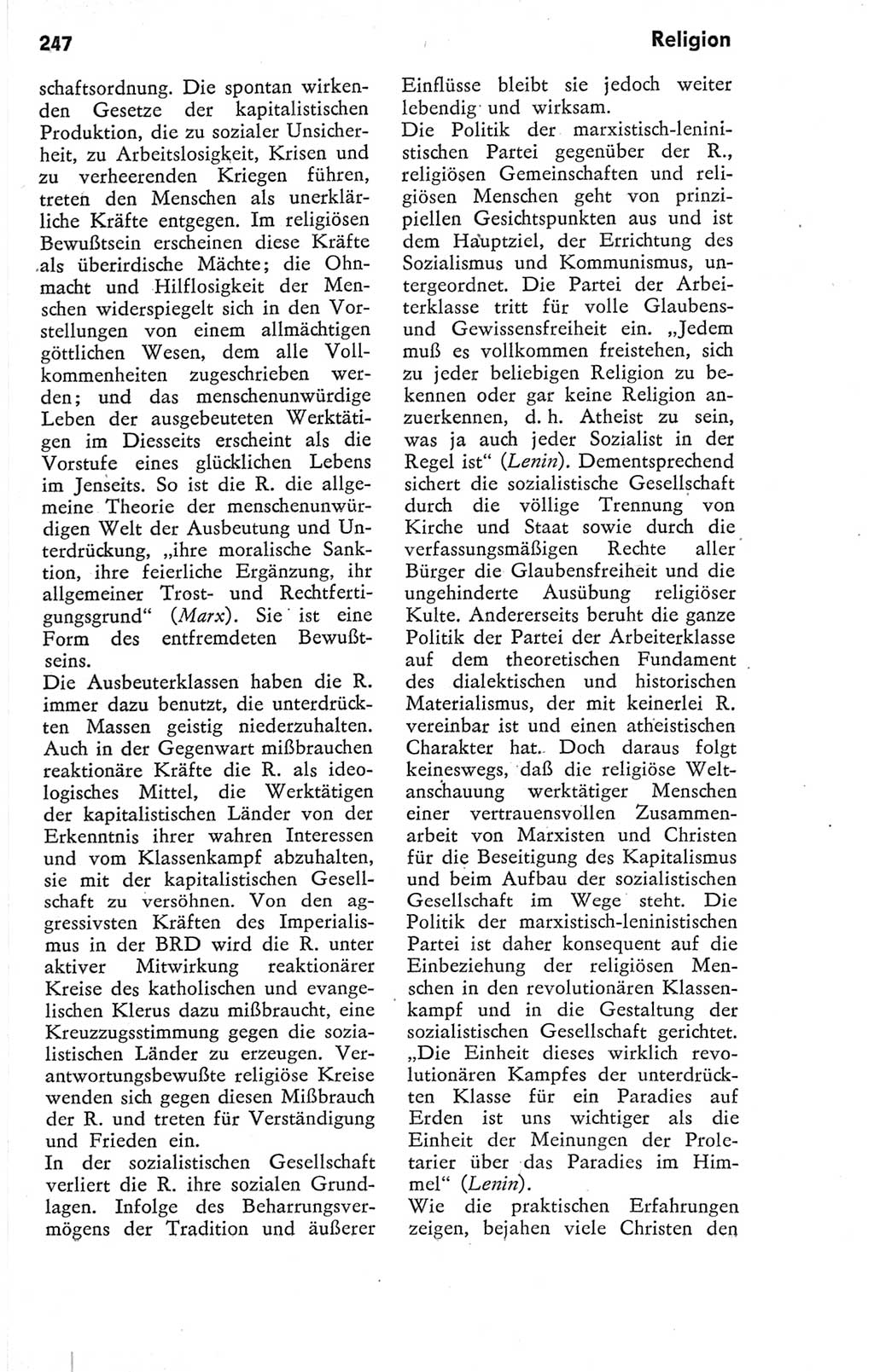 Kleines Wörterbuch der marxistisch-leninistischen Philosophie [Deutsche Demokratische Republik (DDR)] 1974, Seite 247 (Kl. Wb. ML Phil. DDR 1974, S. 247)