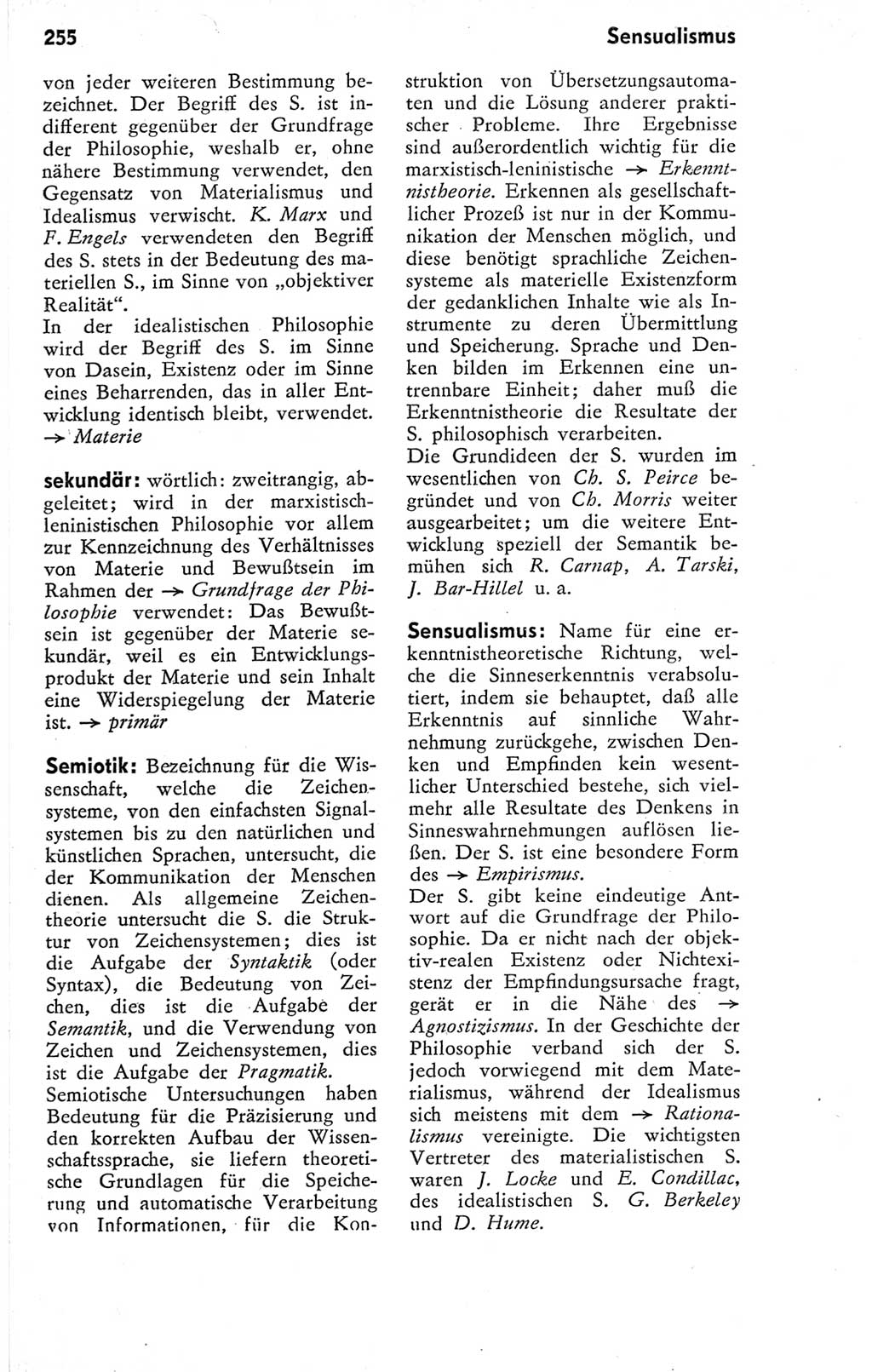 Kleines Wörterbuch der marxistisch-leninistischen Philosophie [Deutsche Demokratische Republik (DDR)] 1974, Seite 255 (Kl. Wb. ML Phil. DDR 1974, S. 255)