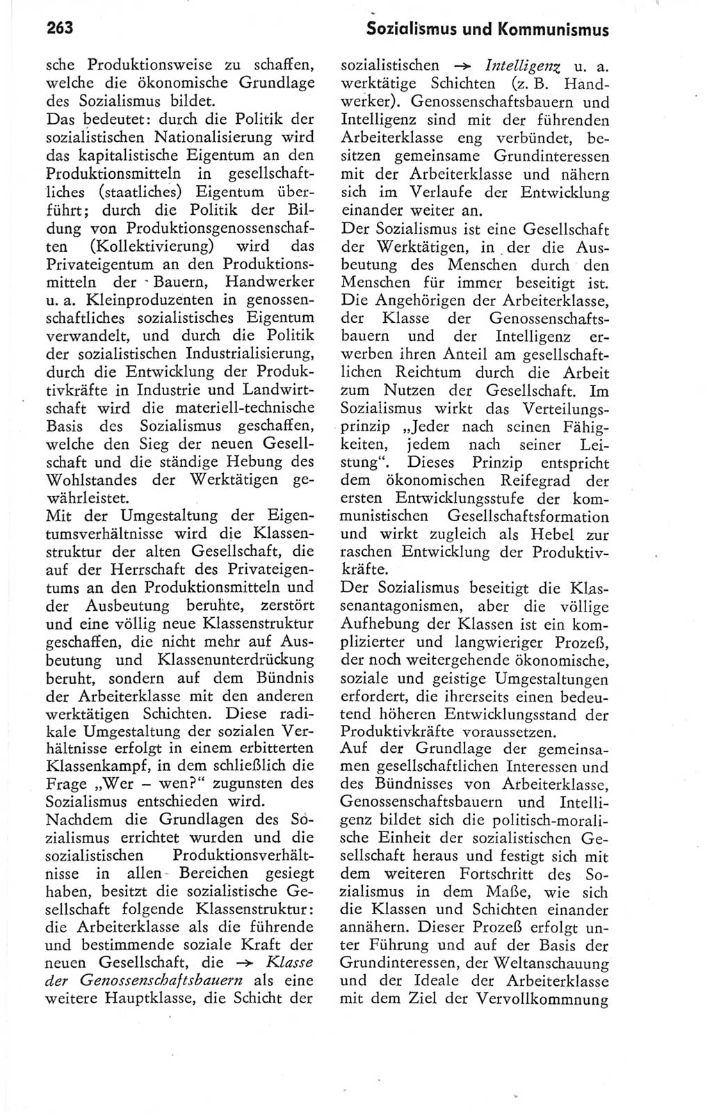 Kleines Wörterbuch der marxistisch-leninistischen Philosophie [Deutsche Demokratische Republik (DDR)] 1974, Seite 263 (Kl. Wb. ML Phil. DDR 1974, S. 263)