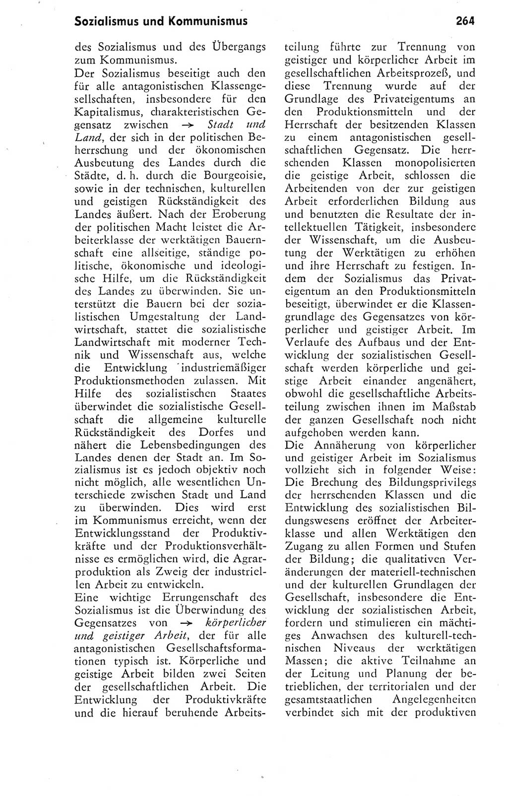Kleines Wörterbuch der marxistisch-leninistischen Philosophie [Deutsche Demokratische Republik (DDR)] 1974, Seite 264 (Kl. Wb. ML Phil. DDR 1974, S. 264)
