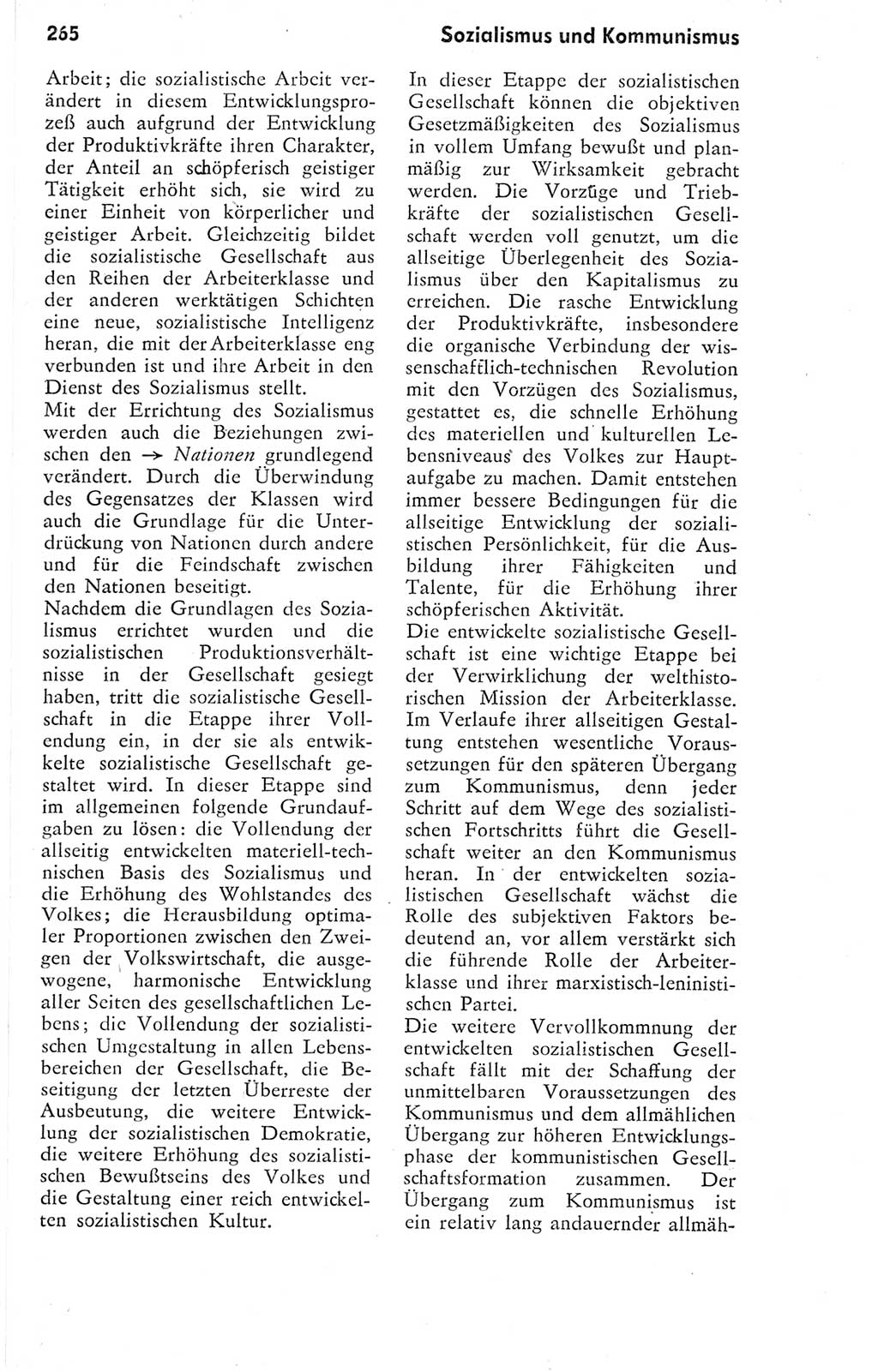 Kleines Wörterbuch der marxistisch-leninistischen Philosophie [Deutsche Demokratische Republik (DDR)] 1974, Seite 265 (Kl. Wb. ML Phil. DDR 1974, S. 265)
