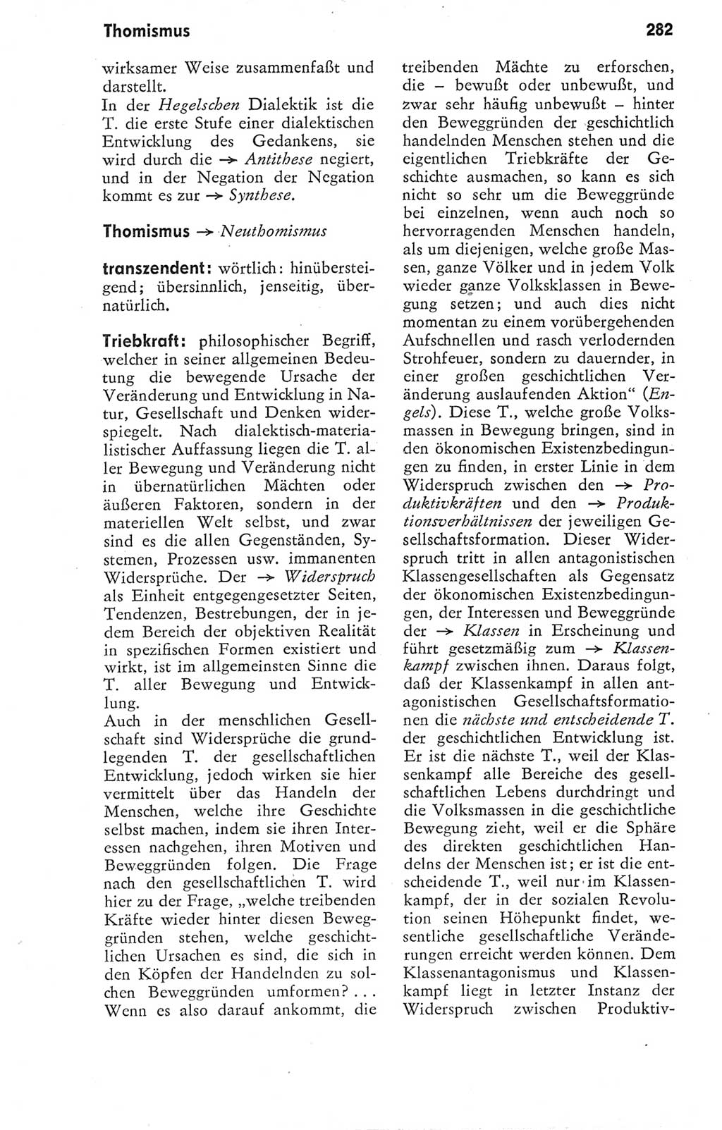 Kleines Wörterbuch der marxistisch-leninistischen Philosophie [Deutsche Demokratische Republik (DDR)] 1974, Seite 282 (Kl. Wb. ML Phil. DDR 1974, S. 282)