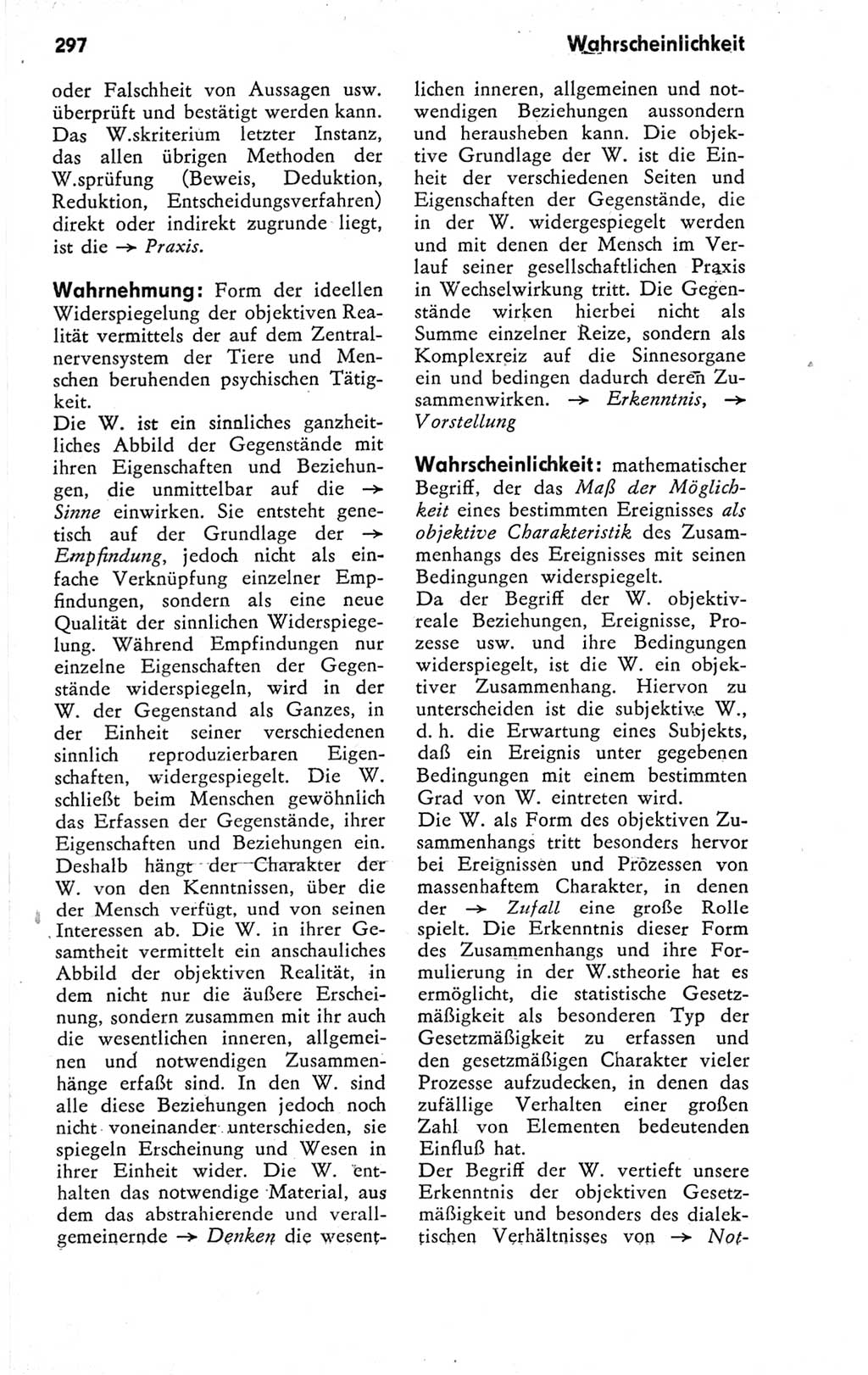 Kleines Wörterbuch der marxistisch-leninistischen Philosophie [Deutsche Demokratische Republik (DDR)] 1974, Seite 297 (Kl. Wb. ML Phil. DDR 1974, S. 297)