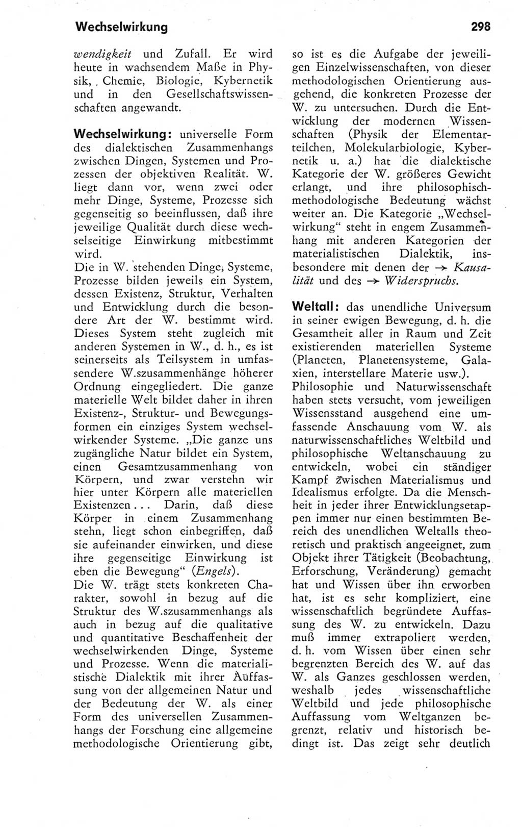 Kleines Wörterbuch der marxistisch-leninistischen Philosophie [Deutsche Demokratische Republik (DDR)] 1974, Seite 298 (Kl. Wb. ML Phil. DDR 1974, S. 298)