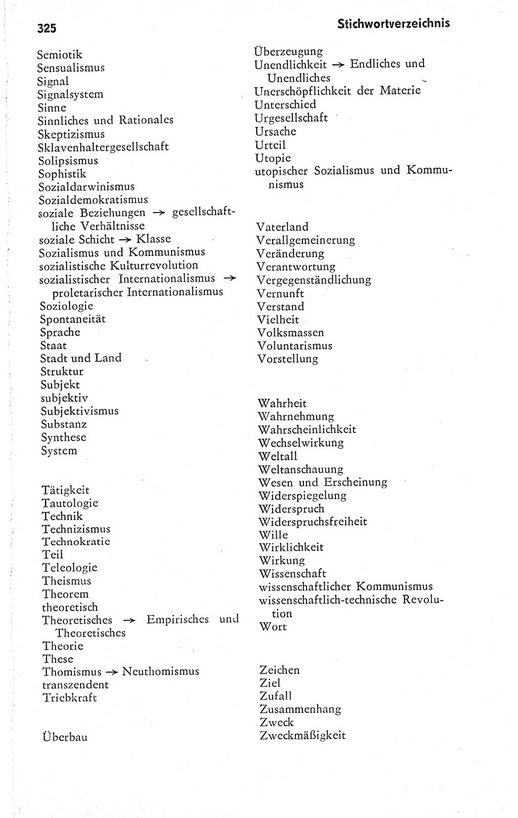 Kleines Wörterbuch der marxistisch-leninistischen Philosophie [Deutsche Demokratische Republik (DDR)] 1974, Seite 325 (Kl. Wb. ML Phil. DDR 1974, S. 325)