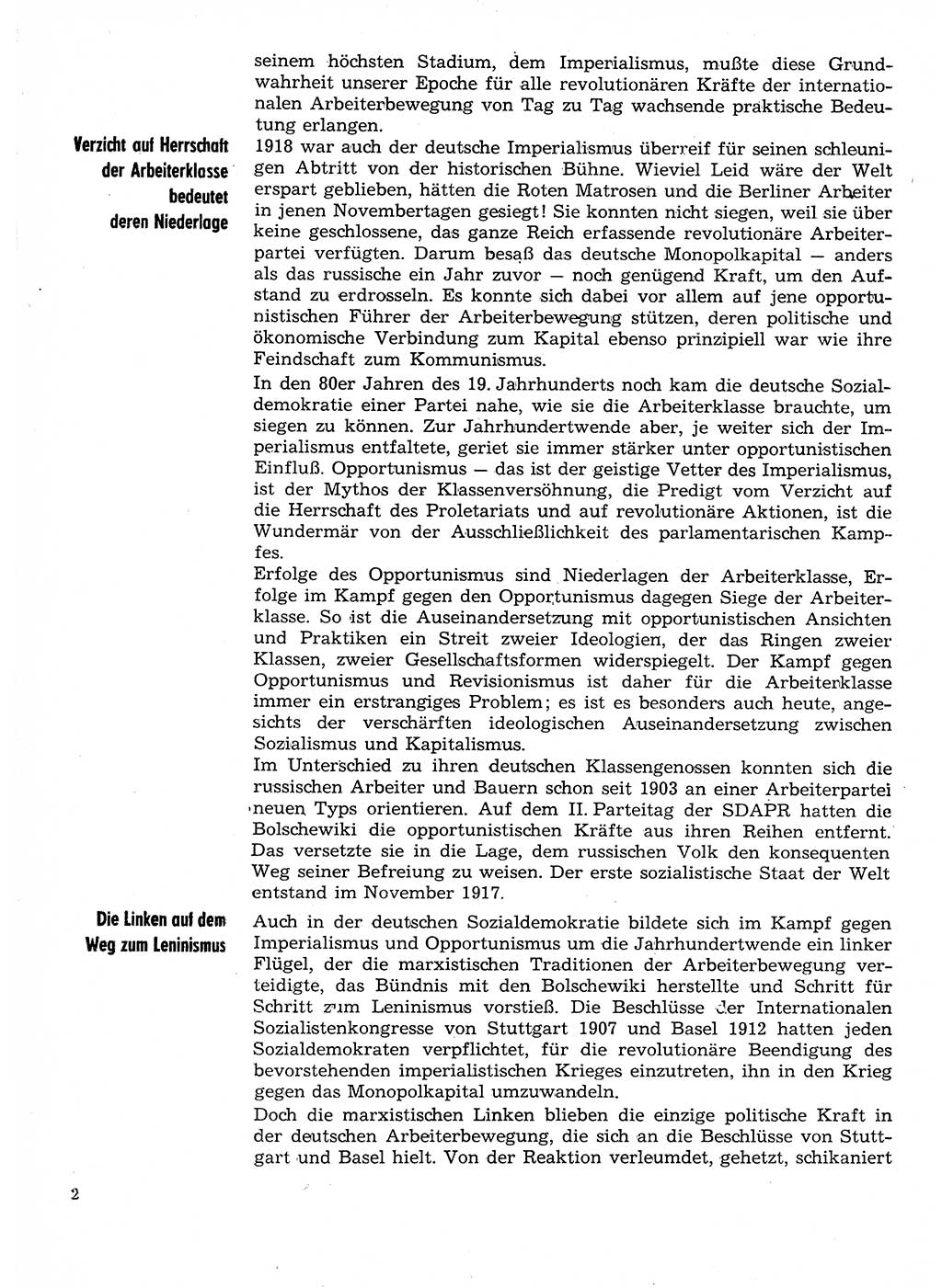 Neuer Weg (NW), Organ des Zentralkomitees (ZK) der SED (Sozialistische Einheitspartei Deutschlands) für Fragen des Parteilebens, 29. Jahrgang [Deutsche Demokratische Republik (DDR)] 1974, Seite 2 (NW ZK SED DDR 1974, S. 2)