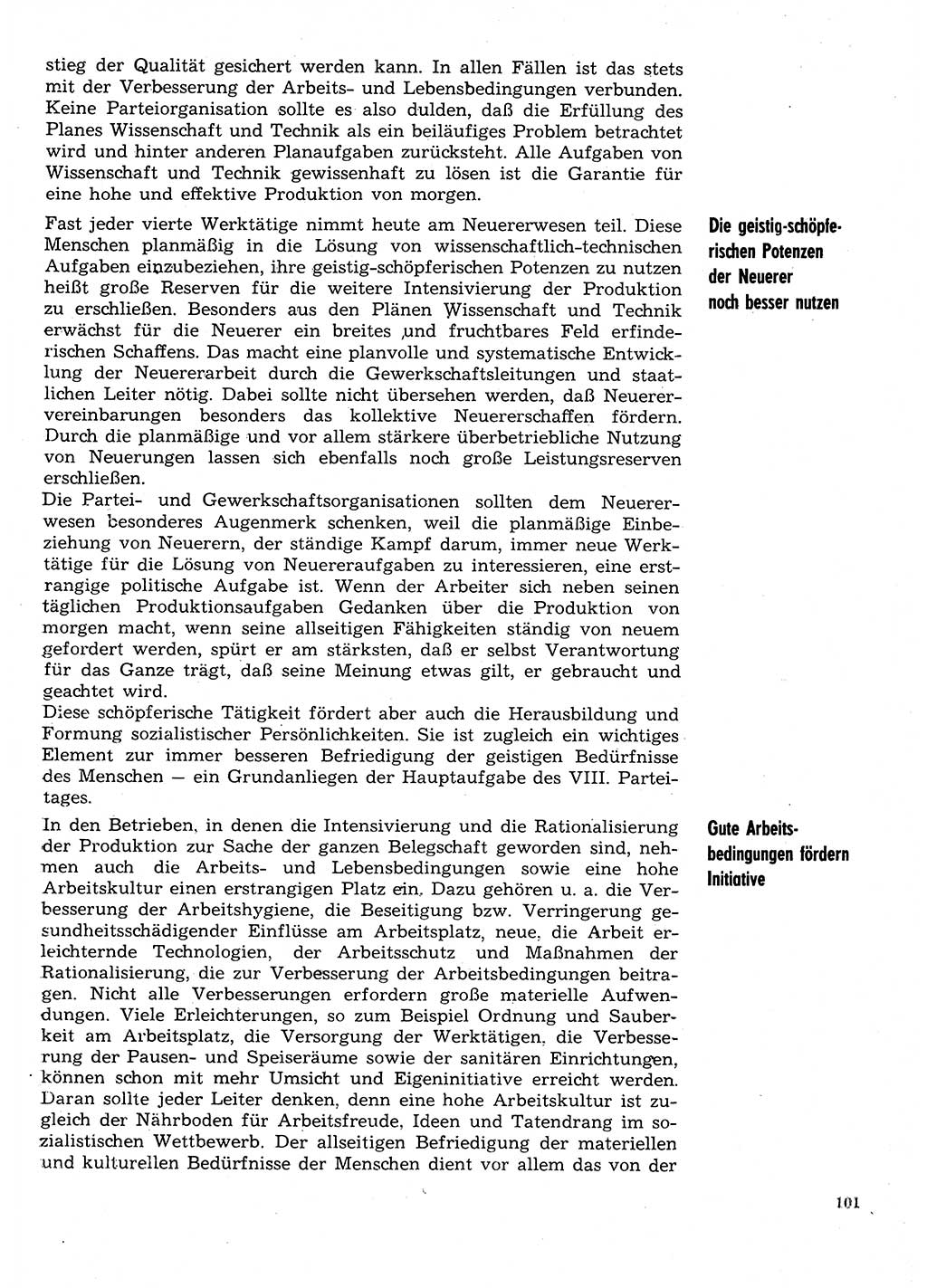 Neuer Weg (NW), Organ des Zentralkomitees (ZK) der SED (Sozialistische Einheitspartei Deutschlands) für Fragen des Parteilebens, 29. Jahrgang [Deutsche Demokratische Republik (DDR)] 1974, Seite 101 (NW ZK SED DDR 1974, S. 101)